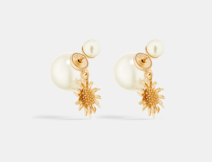 Dior o1w1db10126 E3647W Size : OS / Earrings in Gold/White Size ONE SIZE - 1 Thumbnail