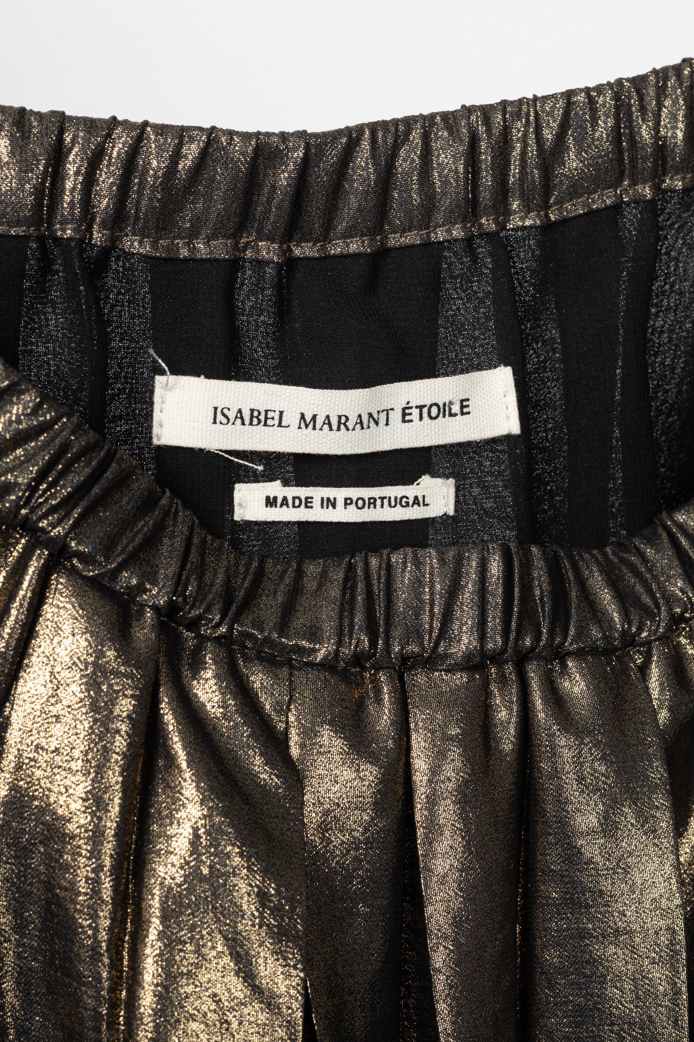Isabel Marant Etoile Isabel Marant Étoile Madlen Gold Pleated Lamé Skirt Size 30" / US 8 / IT 44 - 7 Thumbnail