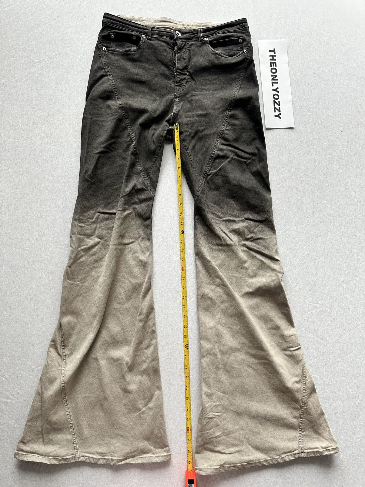 Rick Owens Drkshdw Rick Owens Drkshdw Bias Bootcut Jeans Black Pearl Degrade 34 Size US 34 / EU 50 - 2 Thumbnail