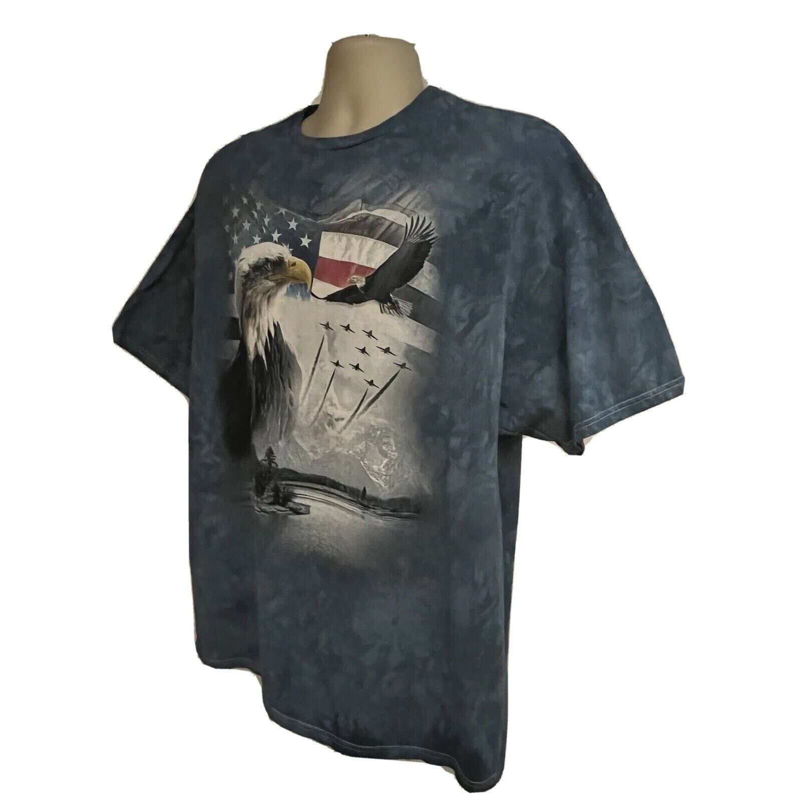The Mountain The Mountain Flag Eagle Gray Tie Dye Graphic T-Shirt Large Size US L / EU 52-54 / 3 - 3 Thumbnail