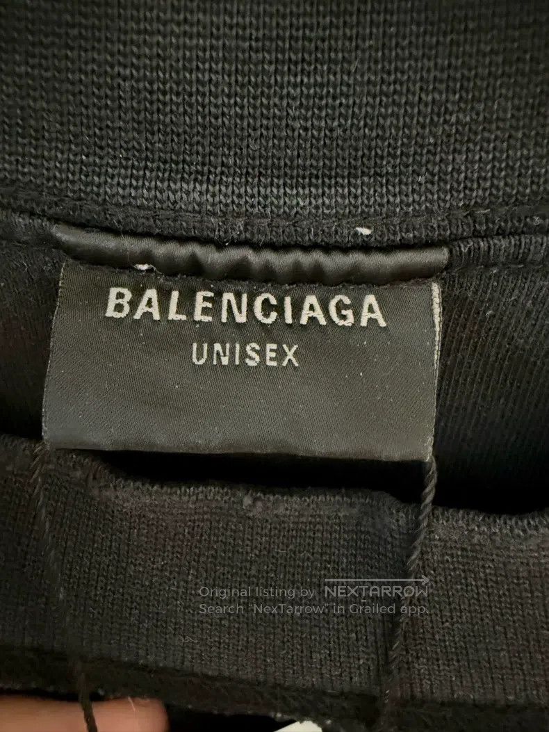 Balenciaga Balenciaga Distressed Fringe Design Logo Short Sleeve Size US M / EU 48-50 / 2 - 3 Thumbnail