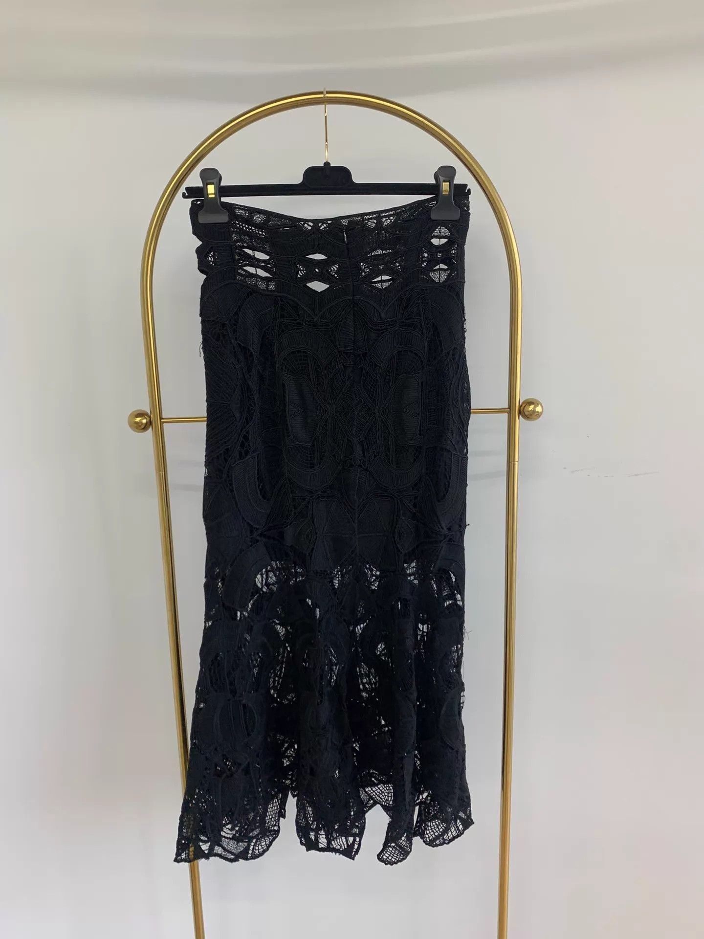 Jonathan Simkhai JONATHANSIMKHAI black lace cutout skirt US 4 new Size 27" / US 4 / IT 40 - 3 Thumbnail