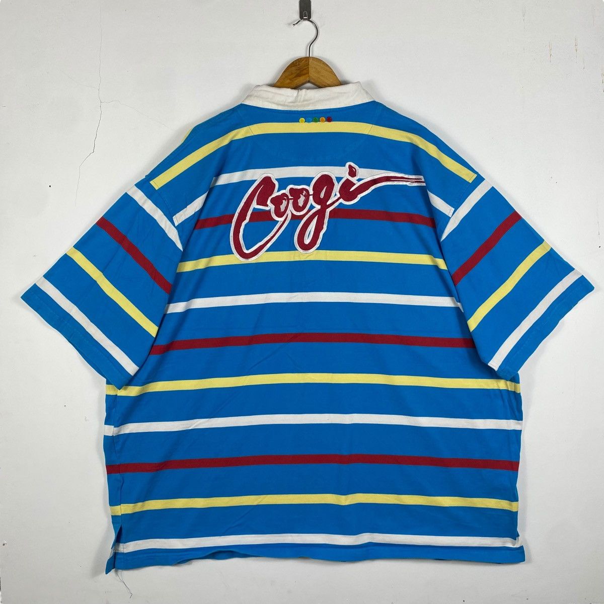 Coogi COOGI Embroidery Logo Striped Polo Shirt 5-Large Size Size US XXL / EU 58 / 5 - 5 Thumbnail