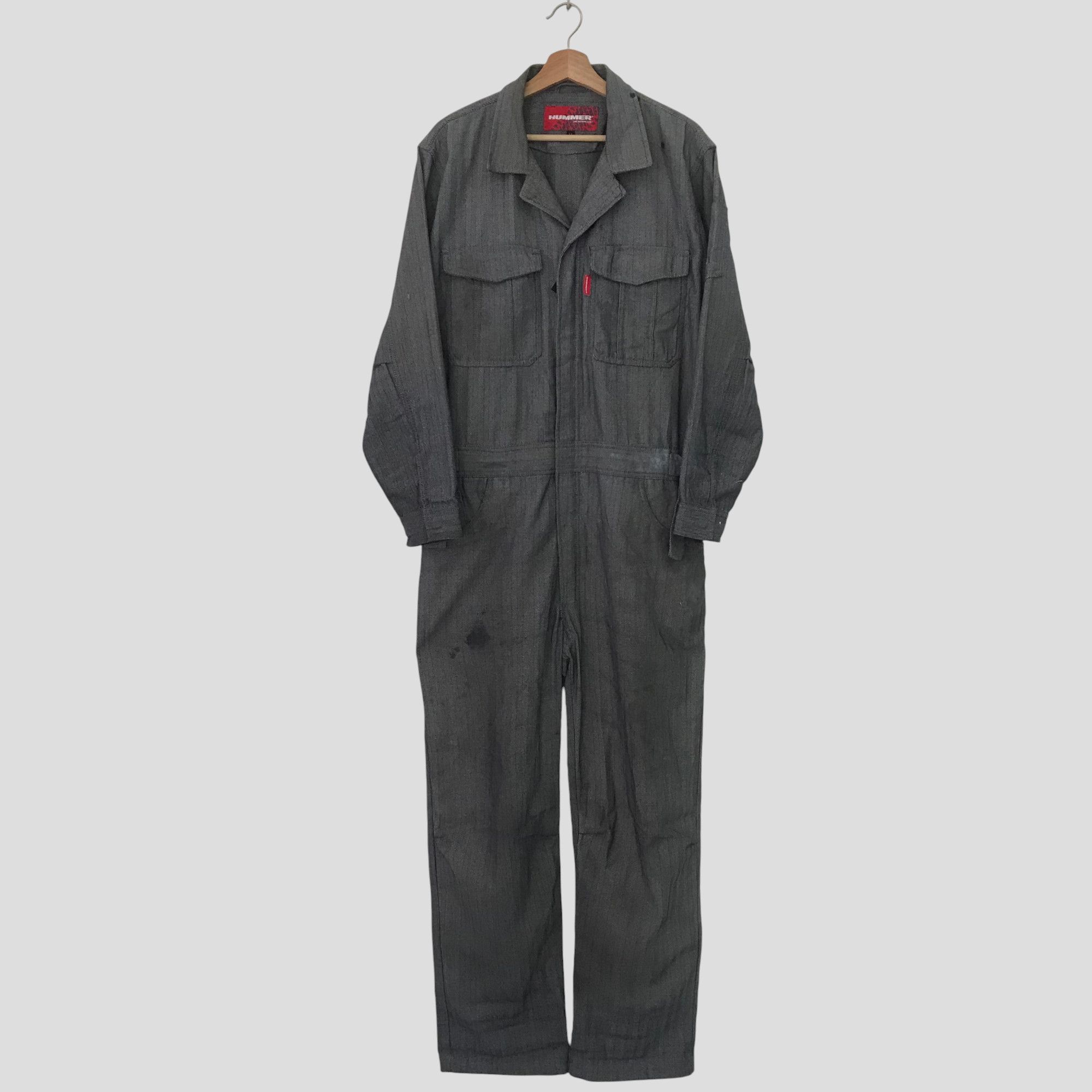 Vintage Hummer Hickory Striped Workwear Boilersuits Coverall