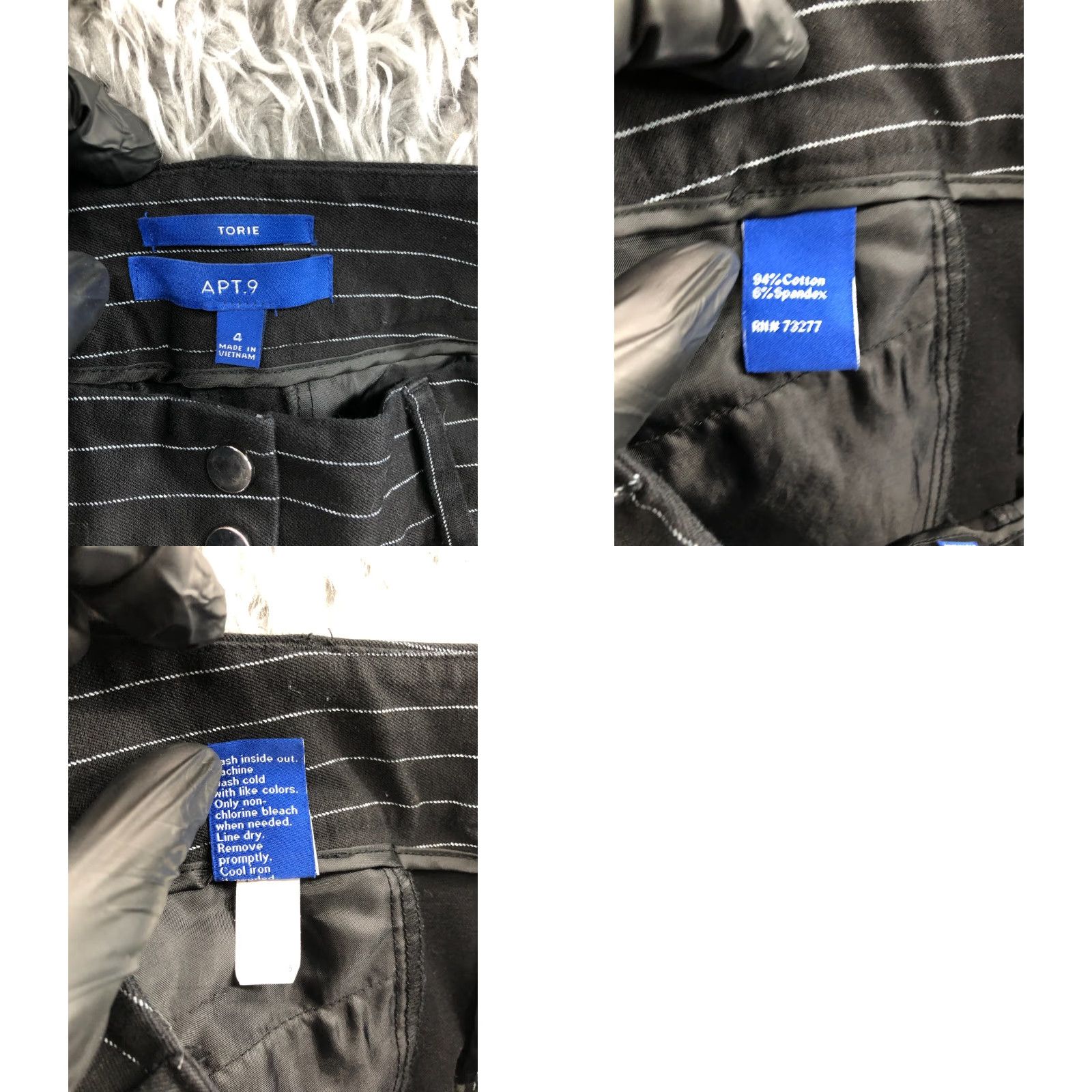 Apt. 9 Apt. 9 Torie Dress Pants Size 4 Womens Black Stripe Knit Flat Front Pockets Mid Rise Stretch Size 27" / US 4 / IT 40 - 9 Thumbnail