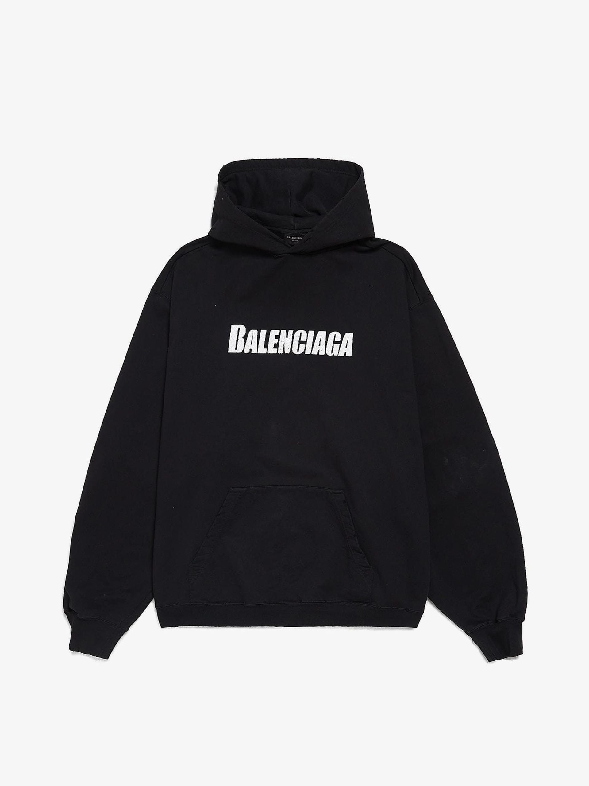 Balenciaga printed cotton hoodie best sale