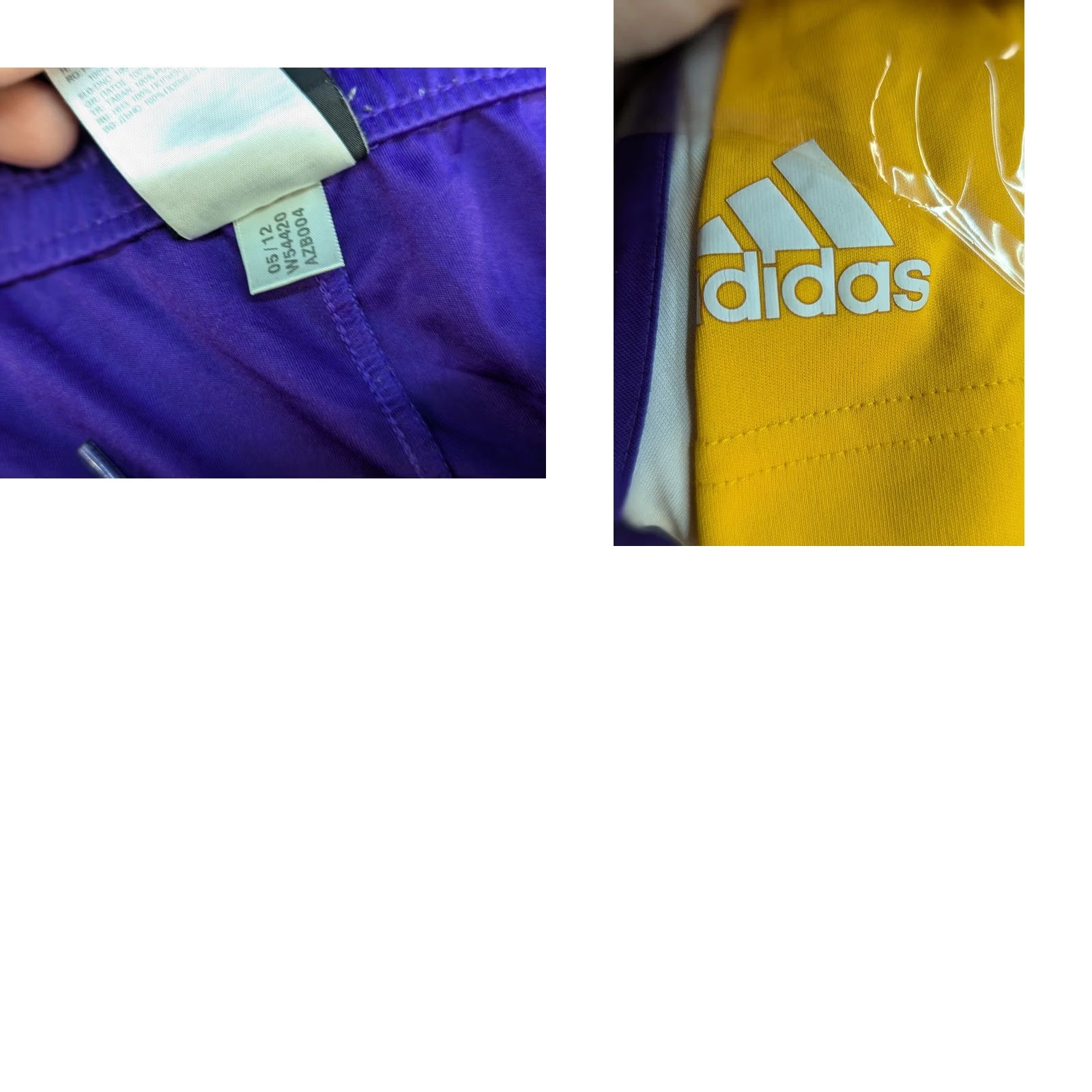Adidas Adidas LA Lakers 2012 Mens Shorts XL Basketball Purple Yellow Adult Size US 38 / EU 54 - 9 Thumbnail