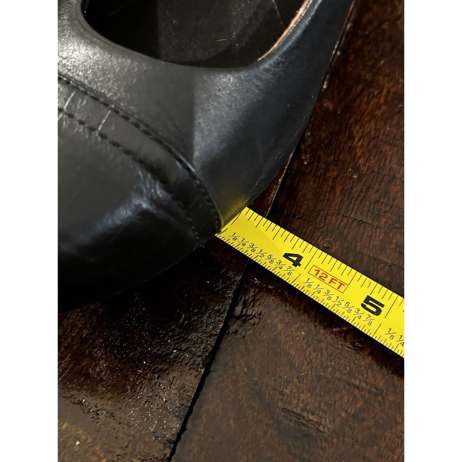 Clarks Clark’s Mary Jane Heels Black Leather With Buckle Sz 9.5 Size US 9.5 / IT 39.5 - 10 Thumbnail