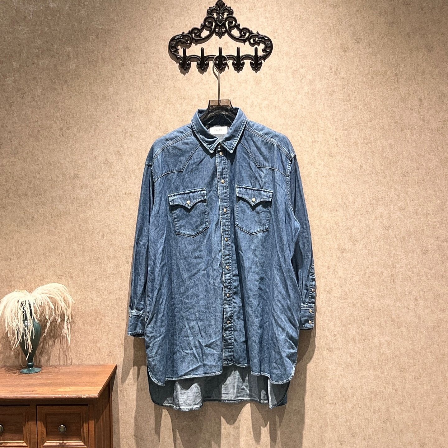 Celine CELINE Denim Button Up Shirt Size XS Size US XS / EU 42 / 0 - 1 Thumbnail