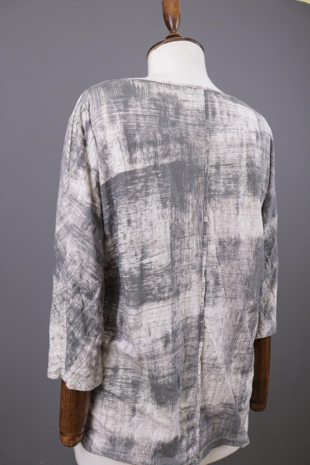 Oscar De La Renta Oska Gray Printed 3/4 Sleeve Top Shirt Size 1 / S Size M / US 6-8 / IT 42-44 - 11 Thumbnail