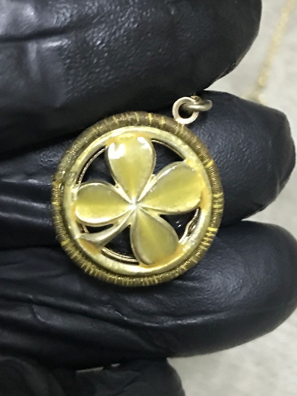 Japanese Brand × Jewelry × Vintage Vintage Junco Paris with Clover Pendant Necklace Size ONE SIZE - 3 Thumbnail