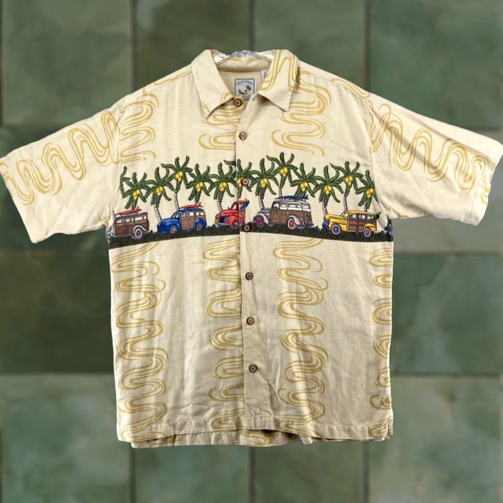Slowear Colo Wear Mens Hawaiian Shirt L Yellow Car Palms Camp Comfort Button-Up Short Sleeve Cotton Blend Collared Casual Shirt Boys Mens Size US L / EU 52-54 / 3 - 1 Thumbnail