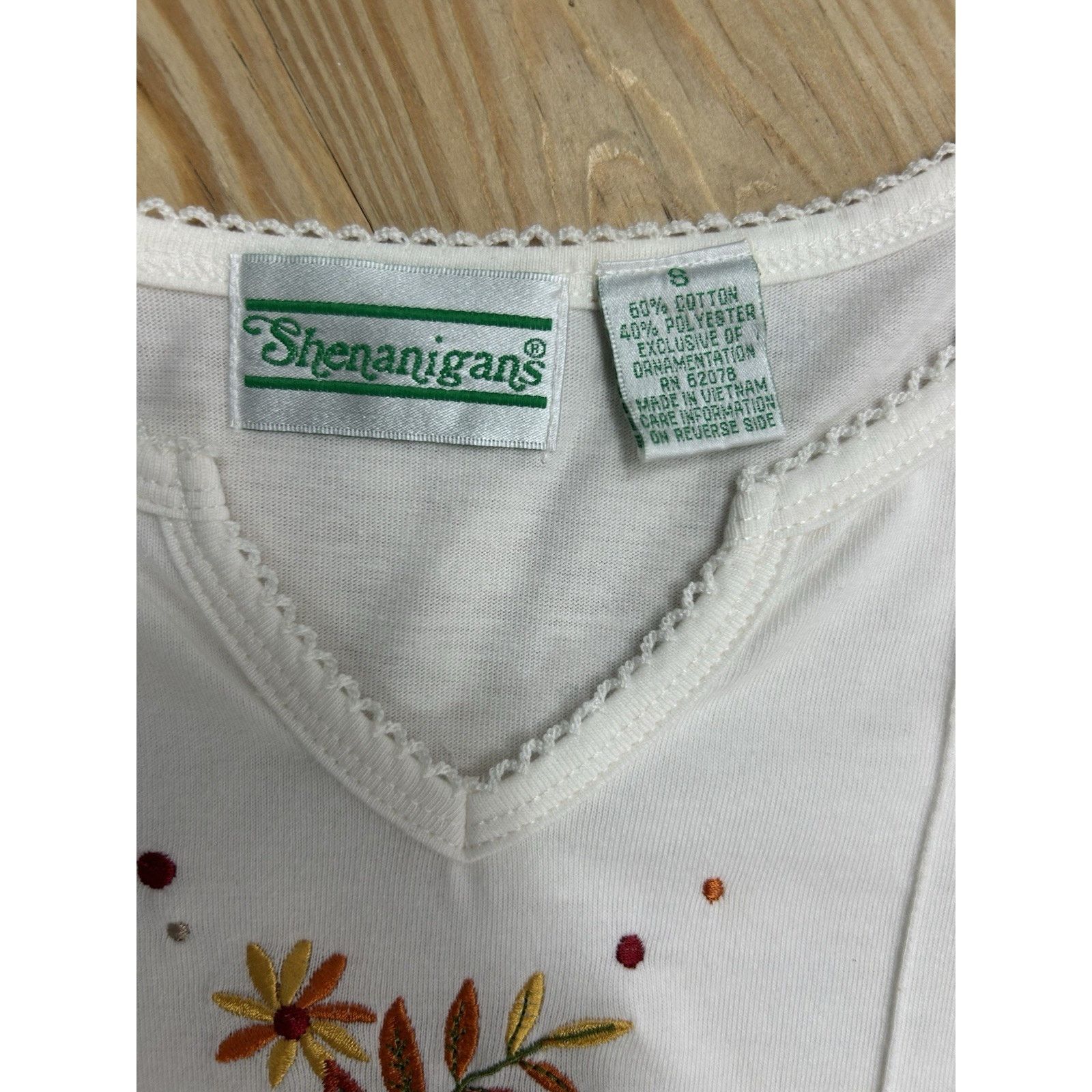 Other Shenanigans women's white floral embroidered short sleeve S Size S / US 4 / IT 40 - 7 Thumbnail