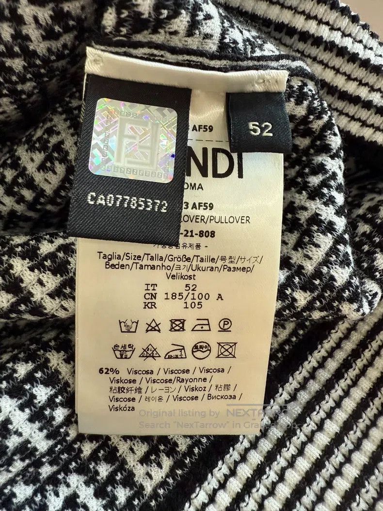 Fendi Fendi Full Print FF Round Neck Knit Sweater Size US L / EU 52-54 / 3 - 3 Thumbnail