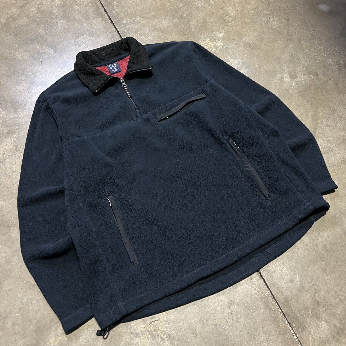 Gap Vintage Gap Fleece Pullover Sweatshirt Jacket Quarter Zip Size US L / EU 52-54 / 3 - 2 Thumbnail
