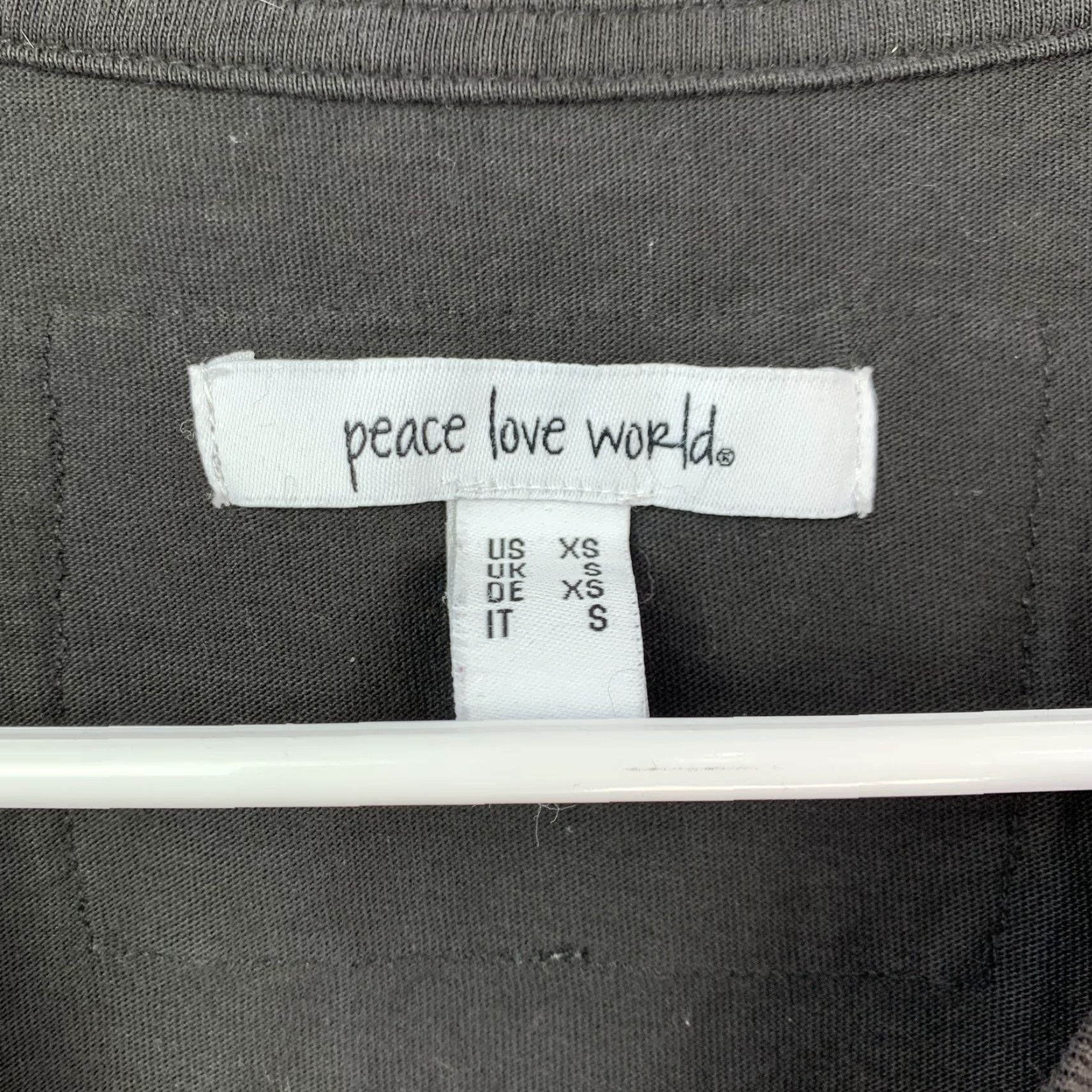 Vintage VINTAGE Peace Love World Women's T-Shirt Black Long Sleeve I Am Blessed Patch XS Size XS / US 0-2 / IT 36-38 - 2 Thumbnail