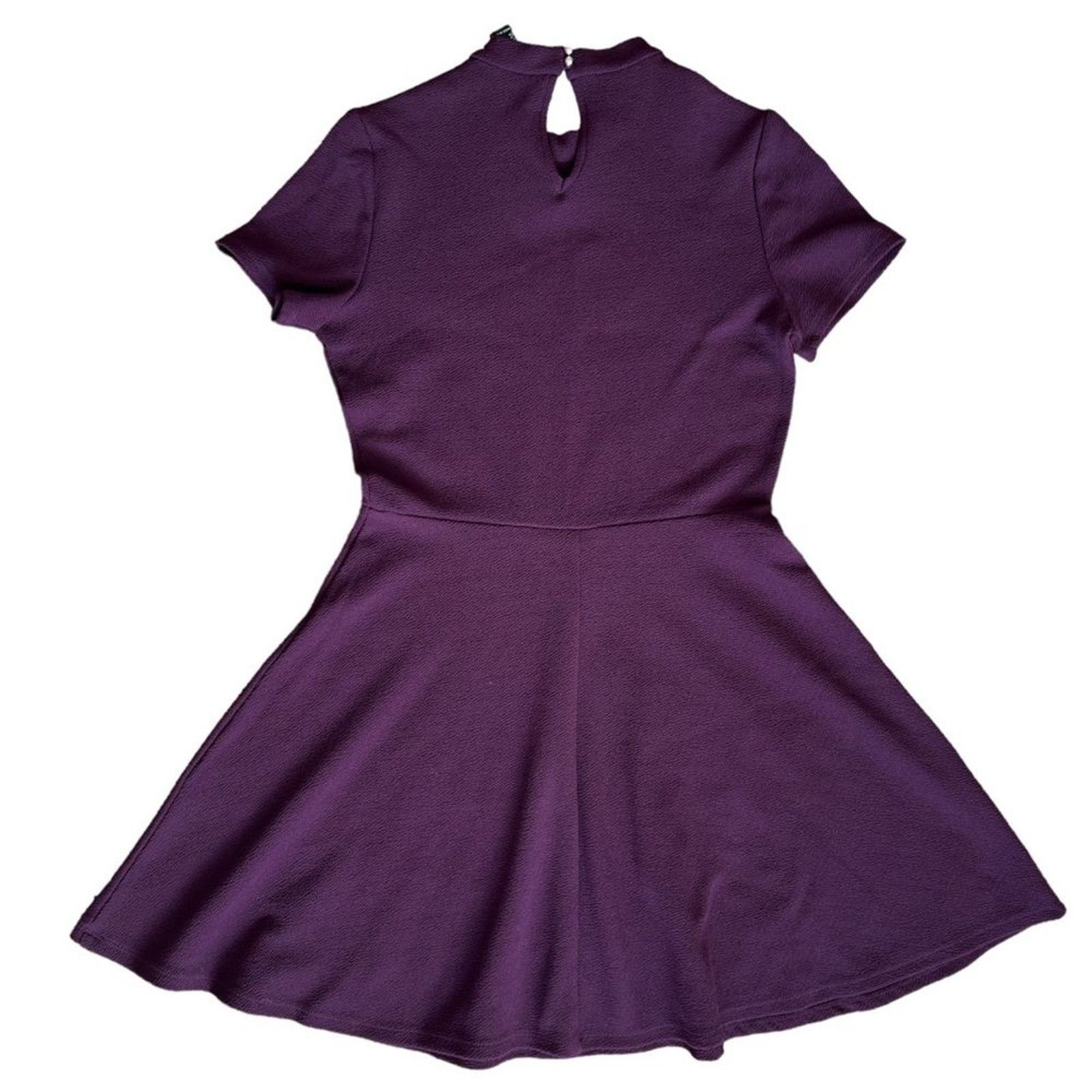 Forever 21 Forever 21 Purple Short Sleeve A Line Mini Dress, M Size M / US 6-8 / IT 42-44 - 4 Thumbnail