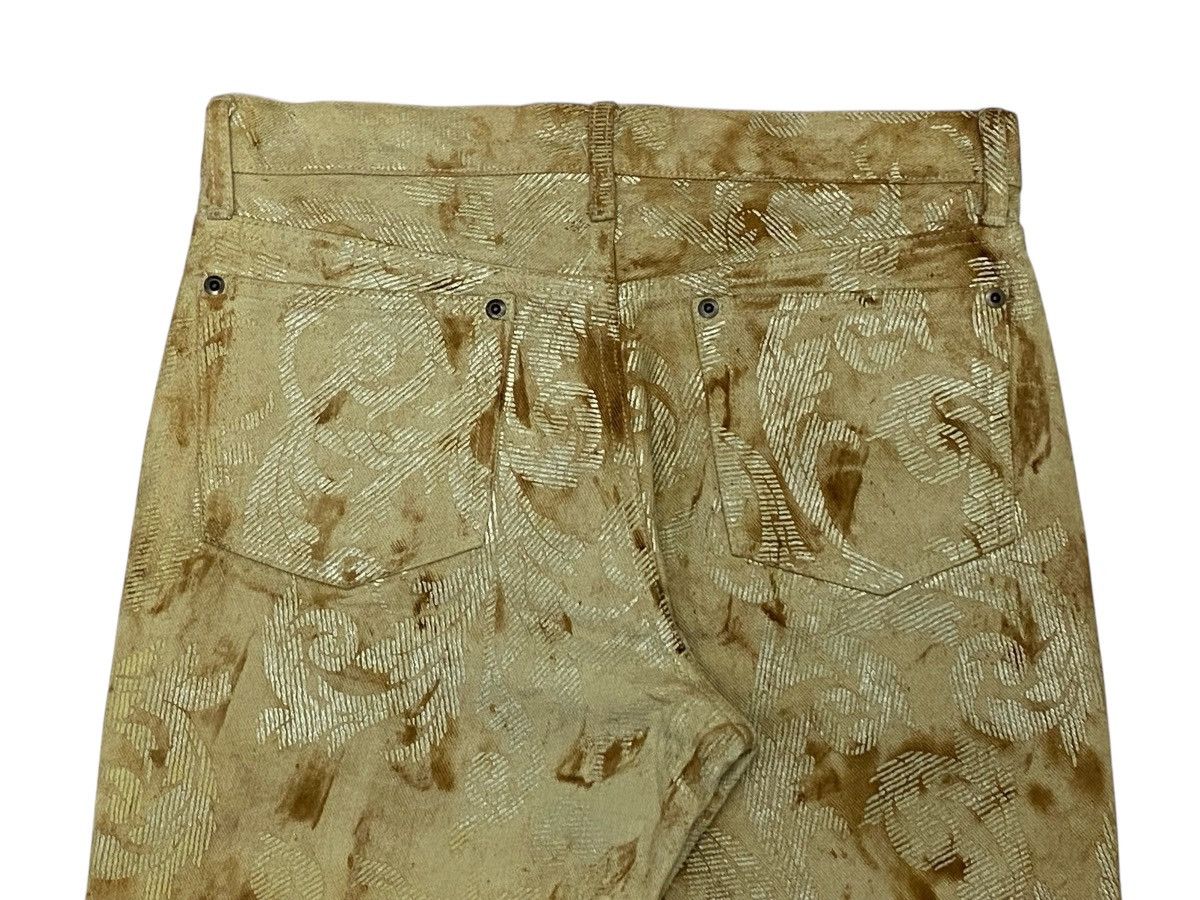 If Six Was Nine Yoshiyuki konishi Gold Paisley Pattern Denim Pants Size US 30 / EU 46 - 7 Thumbnail
