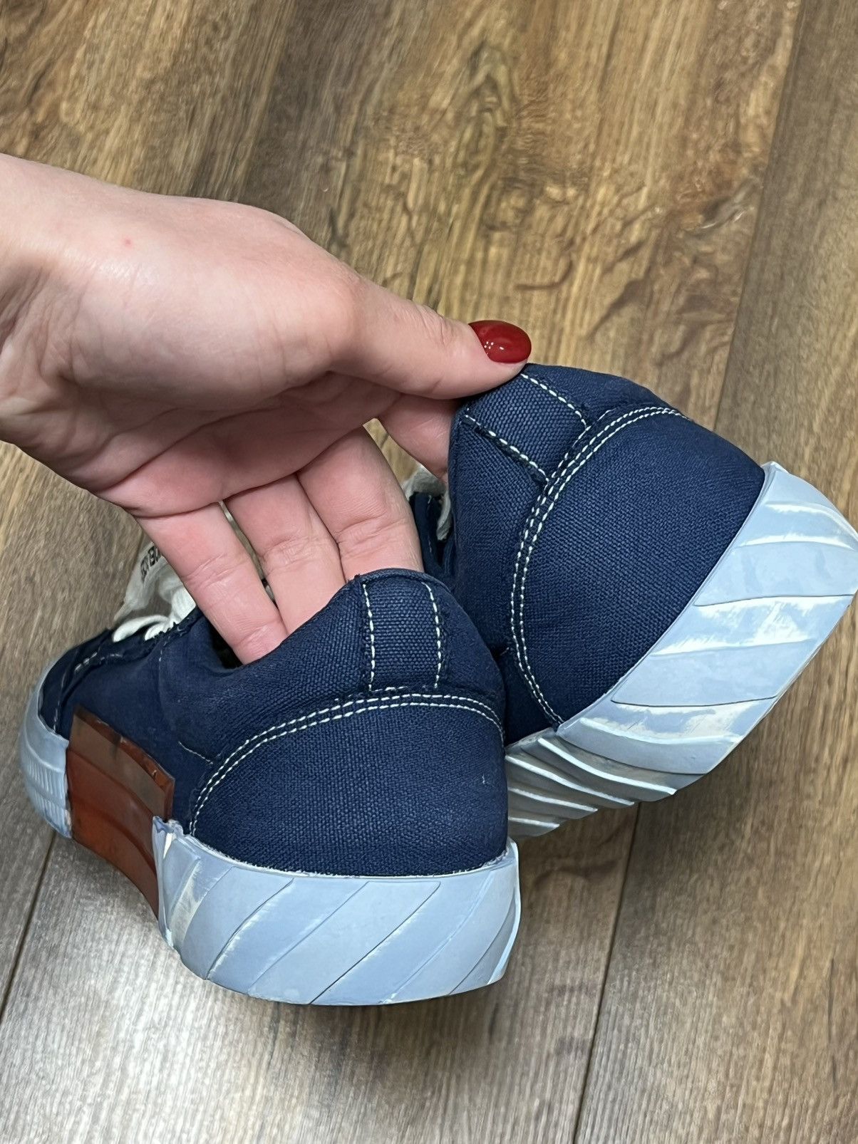 Off-White Off-White Blue Vulc Low Sneaker Size 40 Size US 7 / EU 40 - 5 Thumbnail