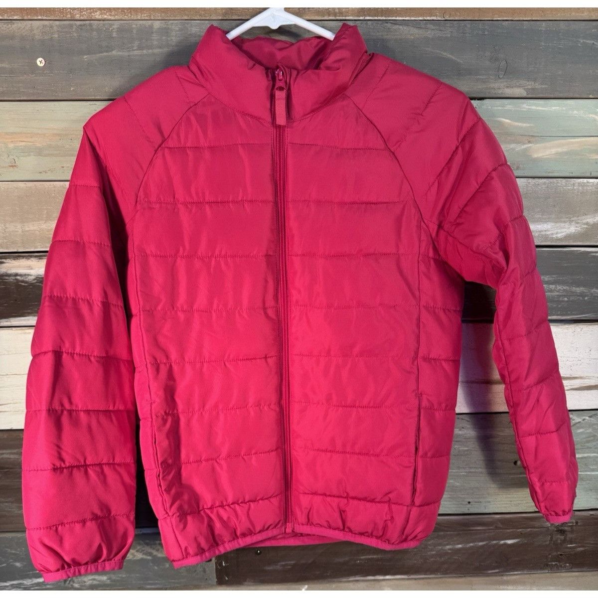 Other Wonder Nation Girls Pink Puffer Puffy Zip Jacket Size M (7-8 Size M / US 6-8 / IT 42-44 - 1 Thumbnail