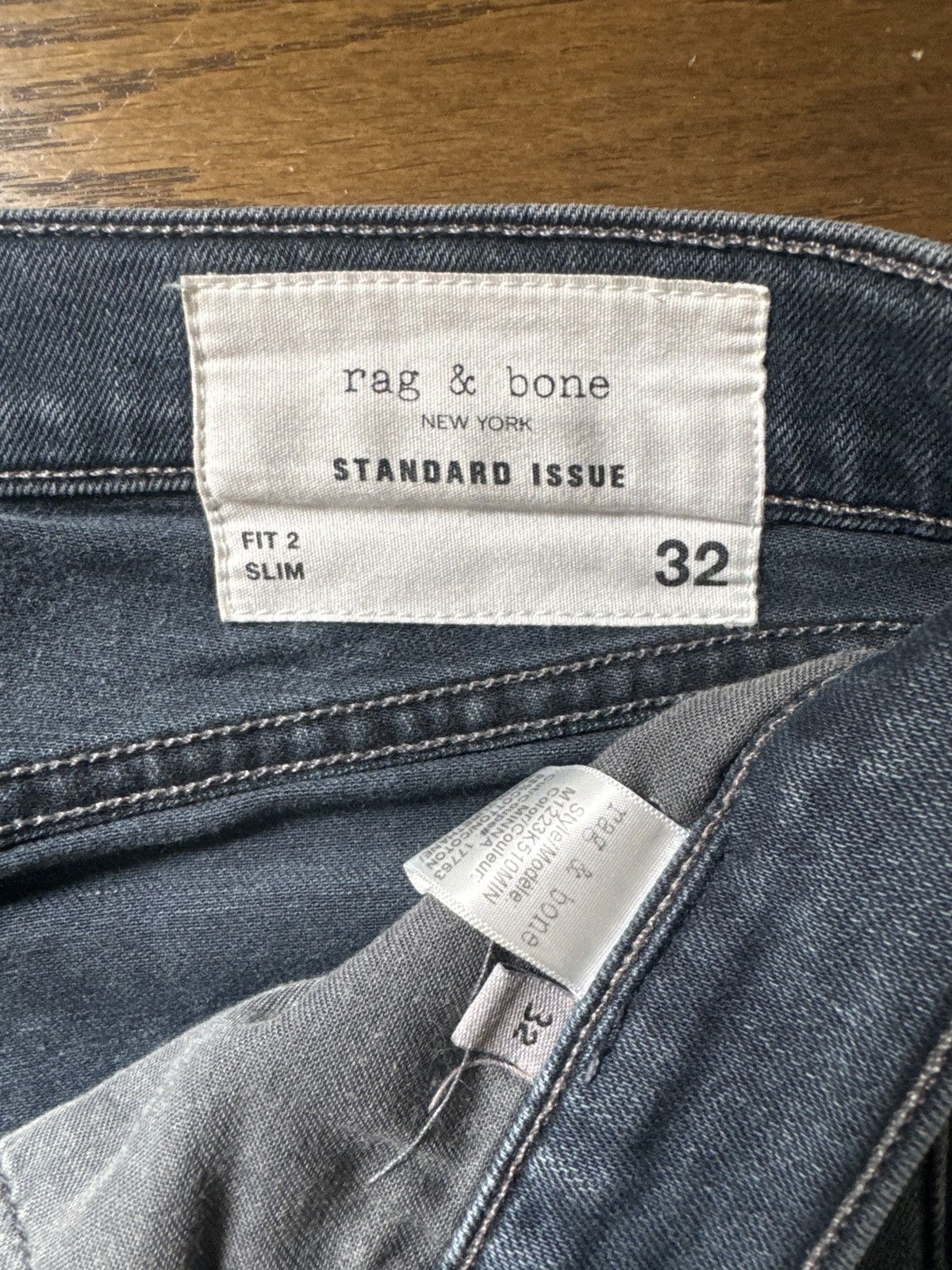 Rag & Bone Rag & Bone Standard Issue Washed Grey Blue Jeans Size US 32 / EU 48 - 5 Thumbnail