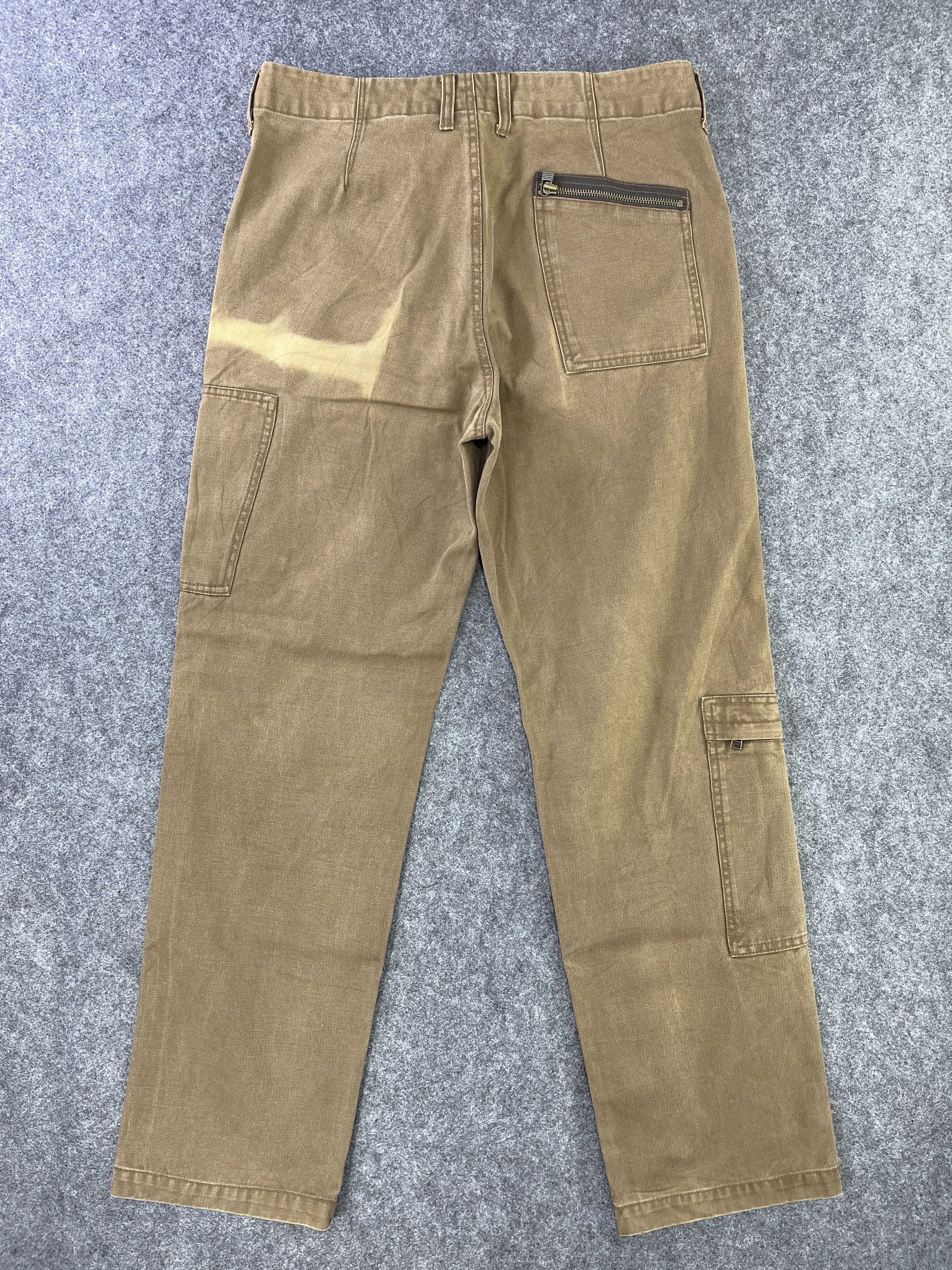 Japanese Brand Faded Brown Cargo Pants Multipocket - J950 Size US 33 - 2 Thumbnail