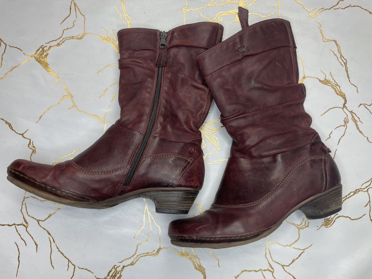 A.S.98 AS 98 Airstep Zipper Boho Biker Ankle Burgundy Boots EU 38 Size US 7.5 / IT 37.5 - 1 Thumbnail