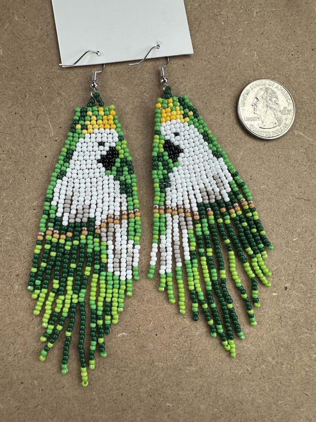 The Unbranded Brand Beaded Parrot Head Cockatoo Seed Bead Tassel Dangle Earring Size ONE SIZE - 3 Thumbnail