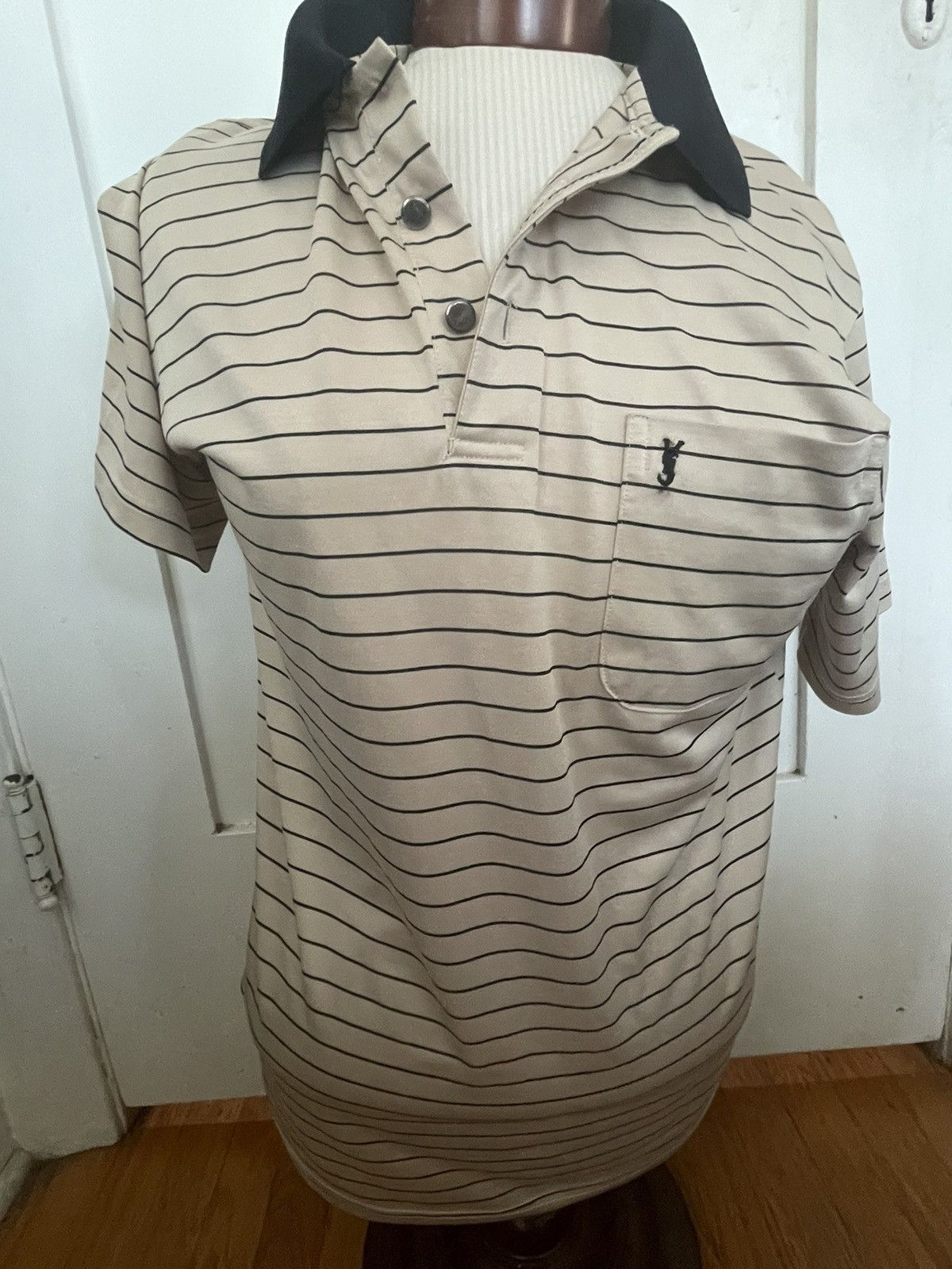 Vintage × Yves Saint Laurent VTG Yves Saint Laurent Polo Button Up Pocket Tee Size Large Size US L / EU 52-54 / 3 - 3 Thumbnail