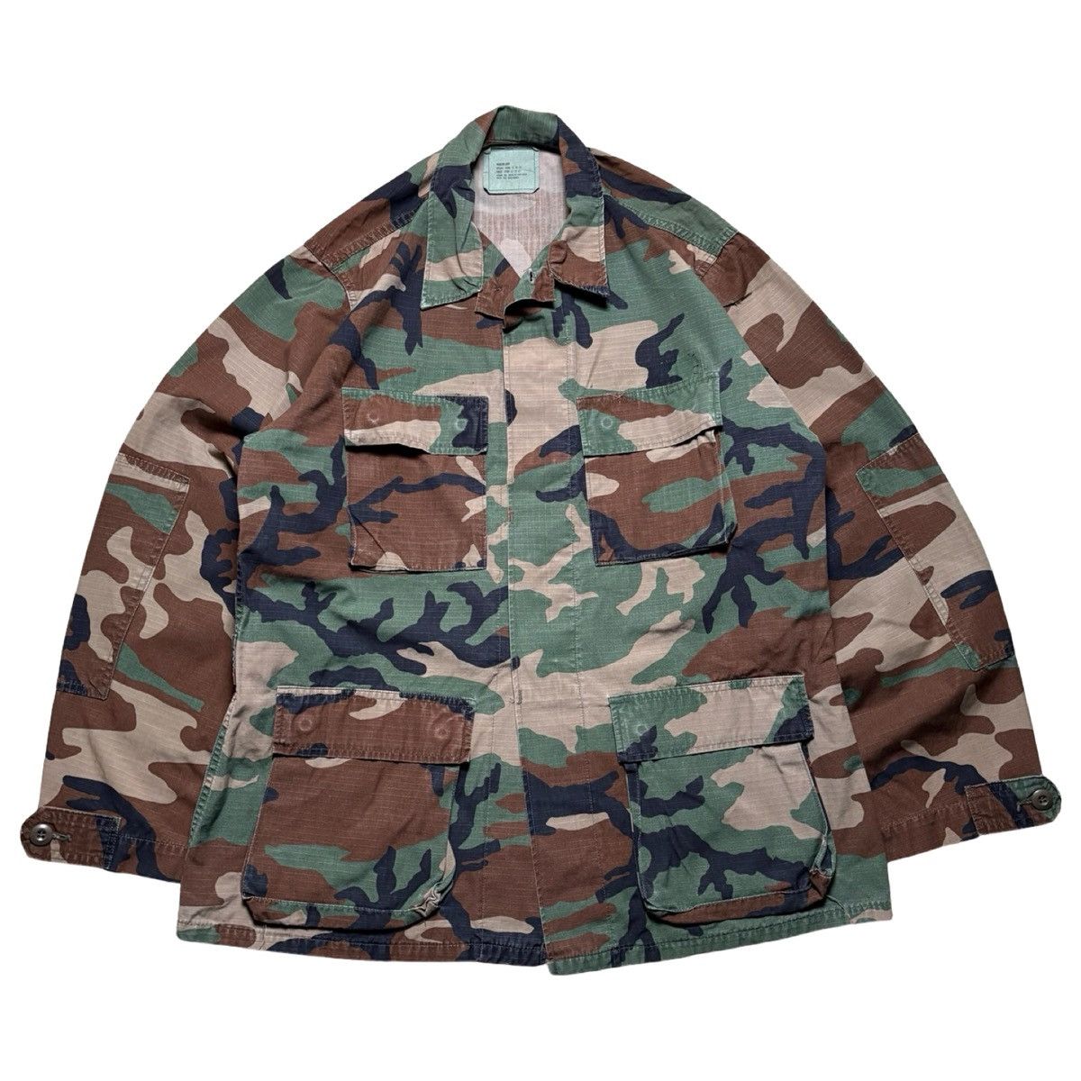 Other Vintage USGI Jacket Mens M Long Woodland Camo Ripstop BDU Size US M / EU 48-50 / 2 - 1 Thumbnail