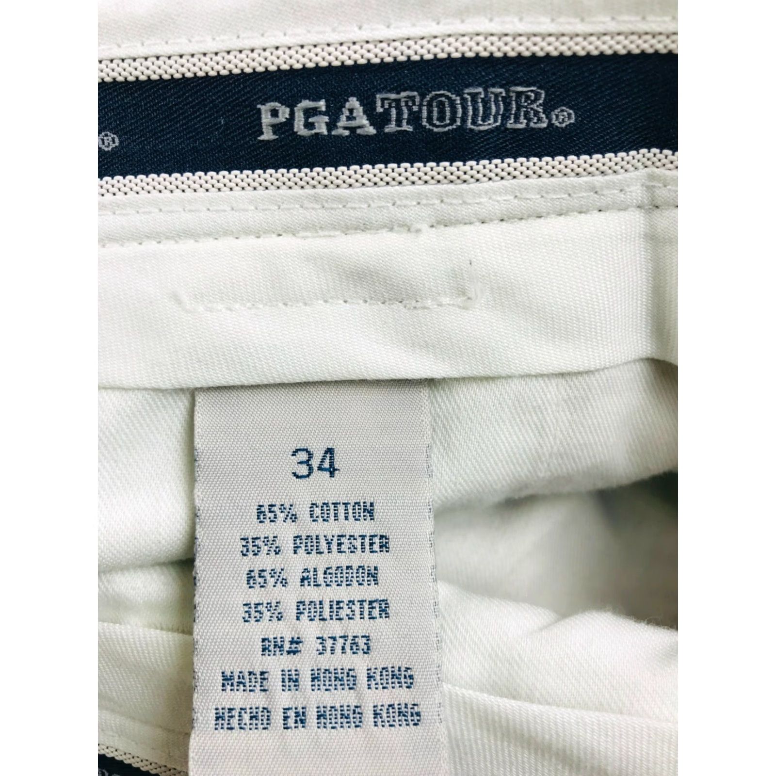PGA Tour PGA TOUR Chino Golfing Shorts Men's Size 34 Khaki Outdoor Flat Front Pockets Size US 34 / EU 50 - 6 Thumbnail