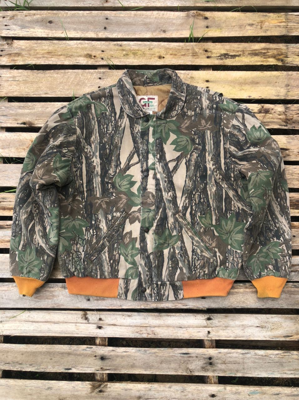 Vintage Vintage Gun Flint Camo Hunting Bombers Jacket Size US L / EU 52-54 / 3 - 1 Thumbnail