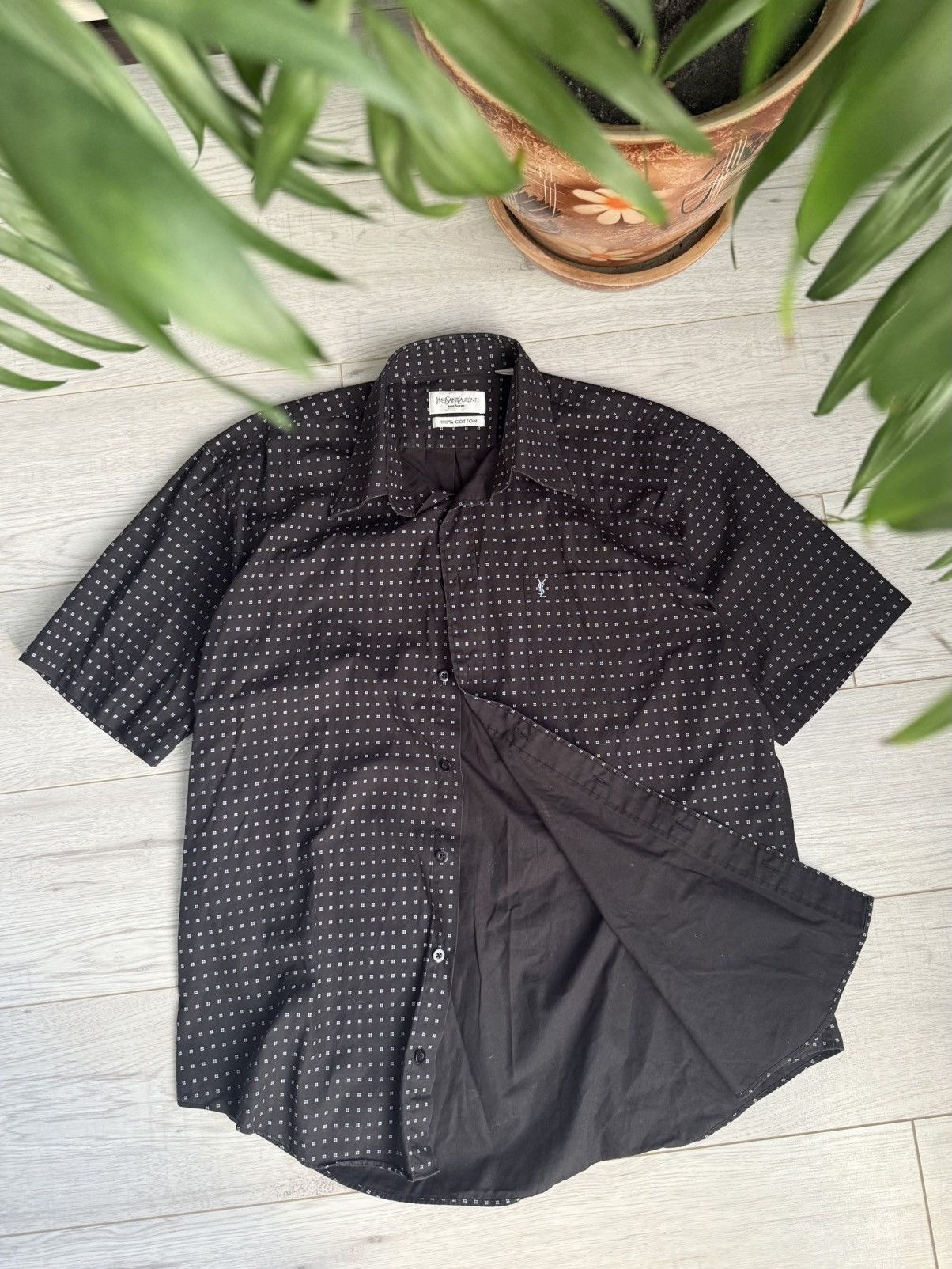 Yves Saint Laurent Vintage Shirt Yves Saint Laurent YSL shirt Size US L / EU 52-54 / 3 - 1 Thumbnail