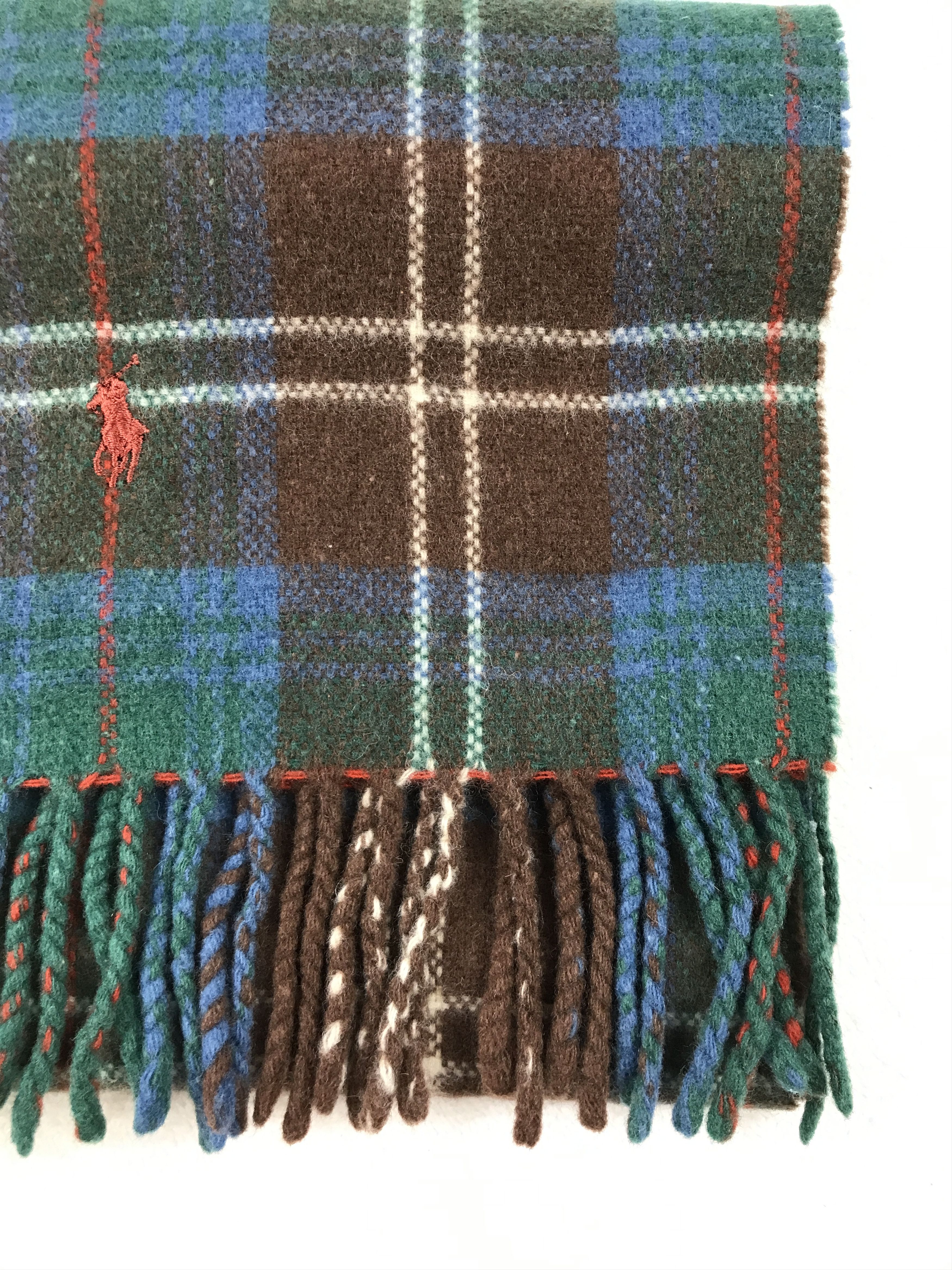 Designer × Polo Ralph Lauren × Vintage Vintage Polo Ralph Lauren Scarf Muffler Wool Cashmere Size ONE SIZE - 3 Thumbnail