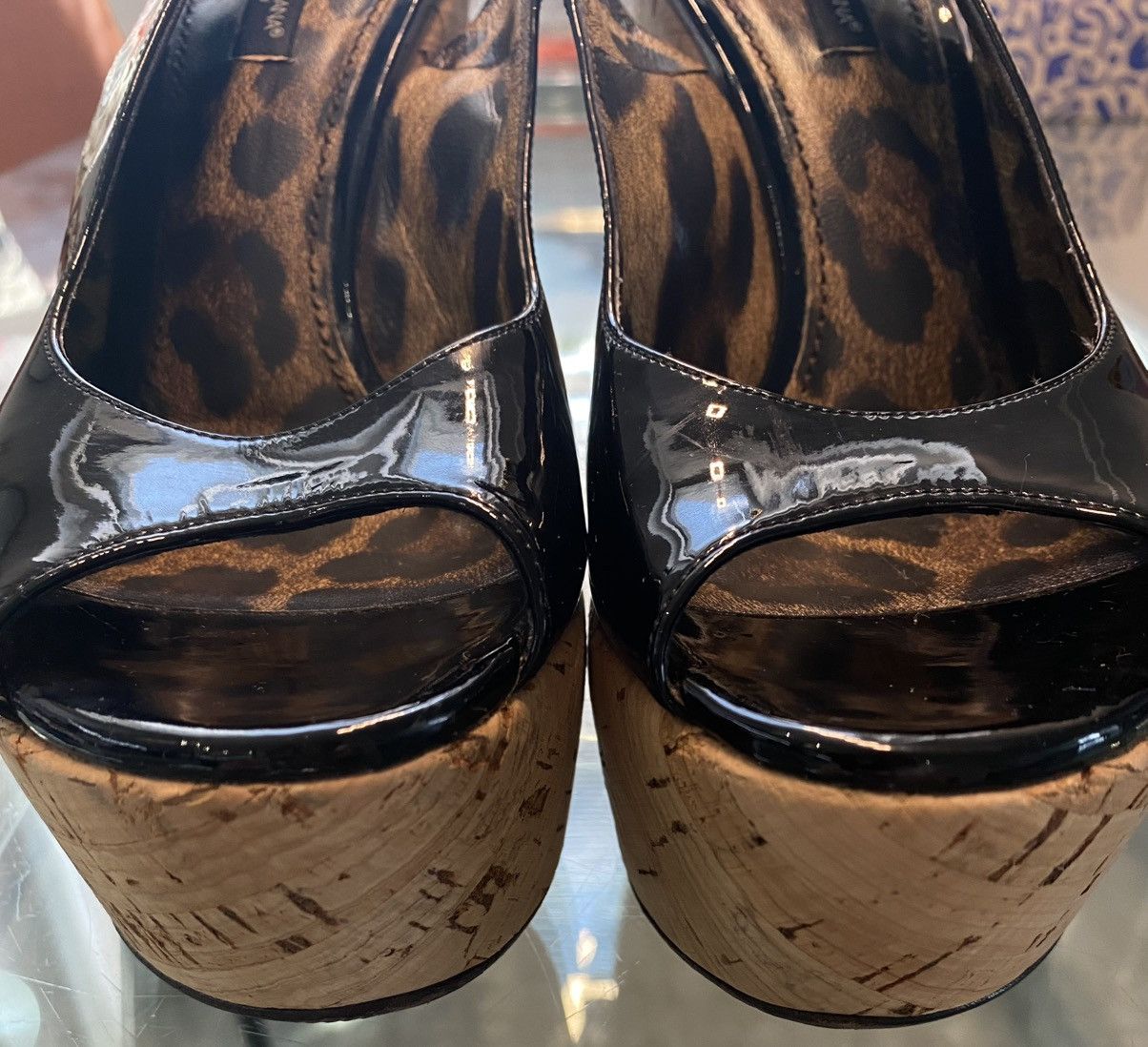 Dolce & Gabbana Patern leather wedges Size US 8 / IT 38 - 5 Thumbnail