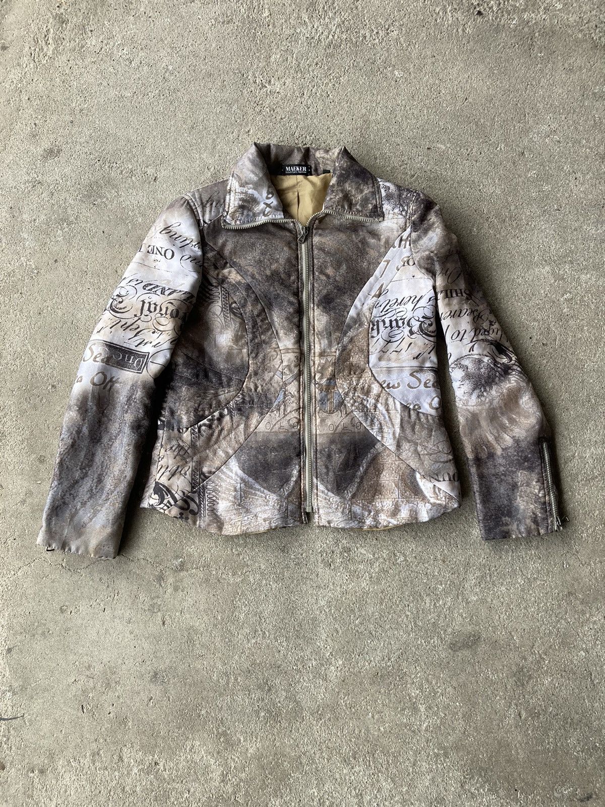 Vintage Avant Garde Overprinted Vintage Grunge Jacket Size M / US 6-8 / IT 42-44 - 1 Thumbnail