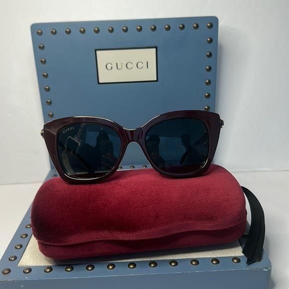 Gucci New Authentic- Gucci Sunglasses Women's GG0921S 004 Brown /G Size ONE SIZE - 8 Thumbnail