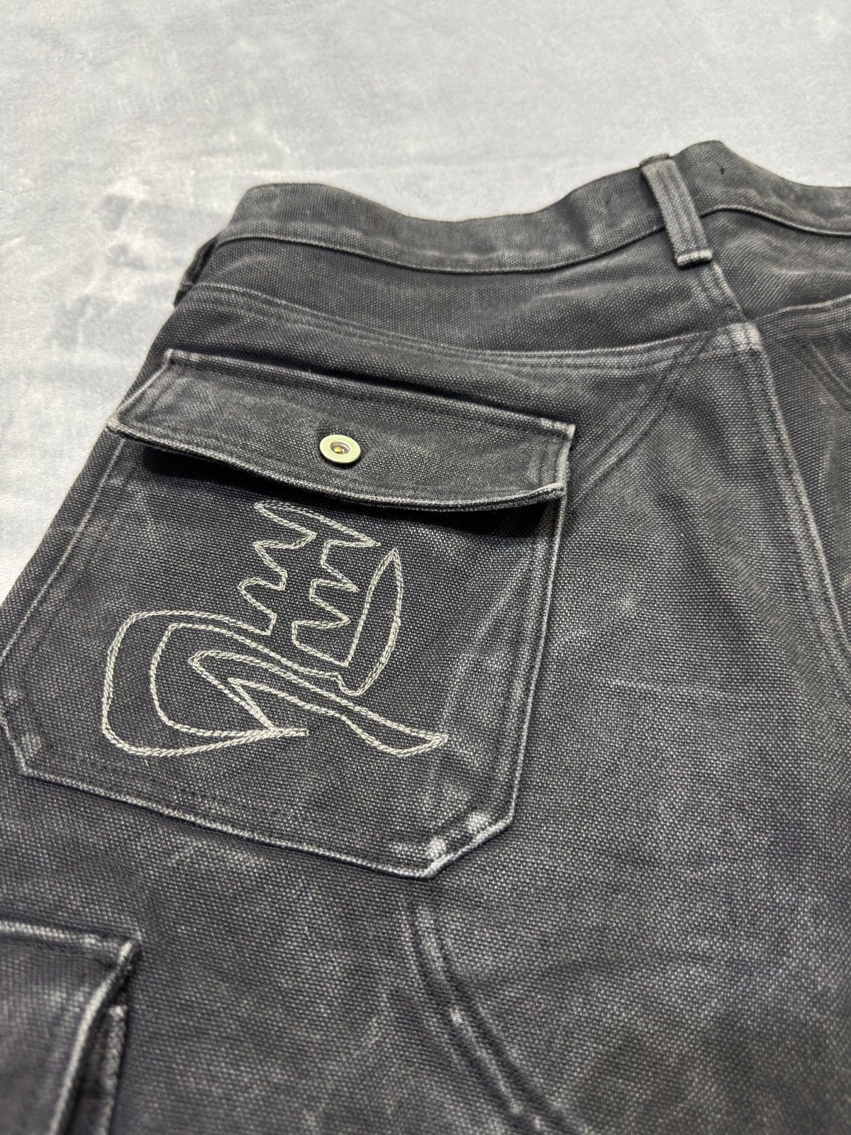 Exodus Japanese brand X Exodus multipocket flare canvas jeans Size US 30 / EU 46 - 15 Thumbnail