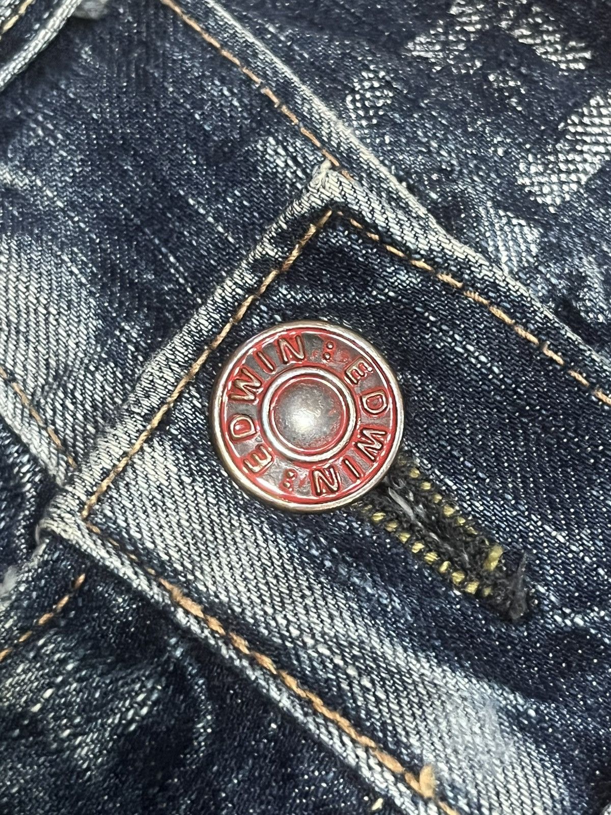 Tornado Mart ⚡️Flare⚡️Vintage Edwin Blue Trip Whiskering Blue Washed Jeans Size US 30 / EU 46 - 5 Thumbnail