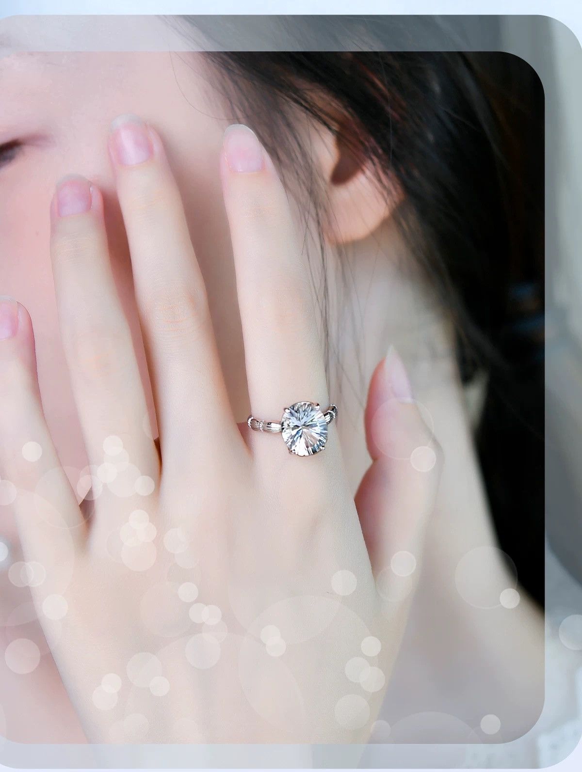 Sterling Silver Natural Clear Quartz Ring Size ONE SIZE - 1 Thumbnail