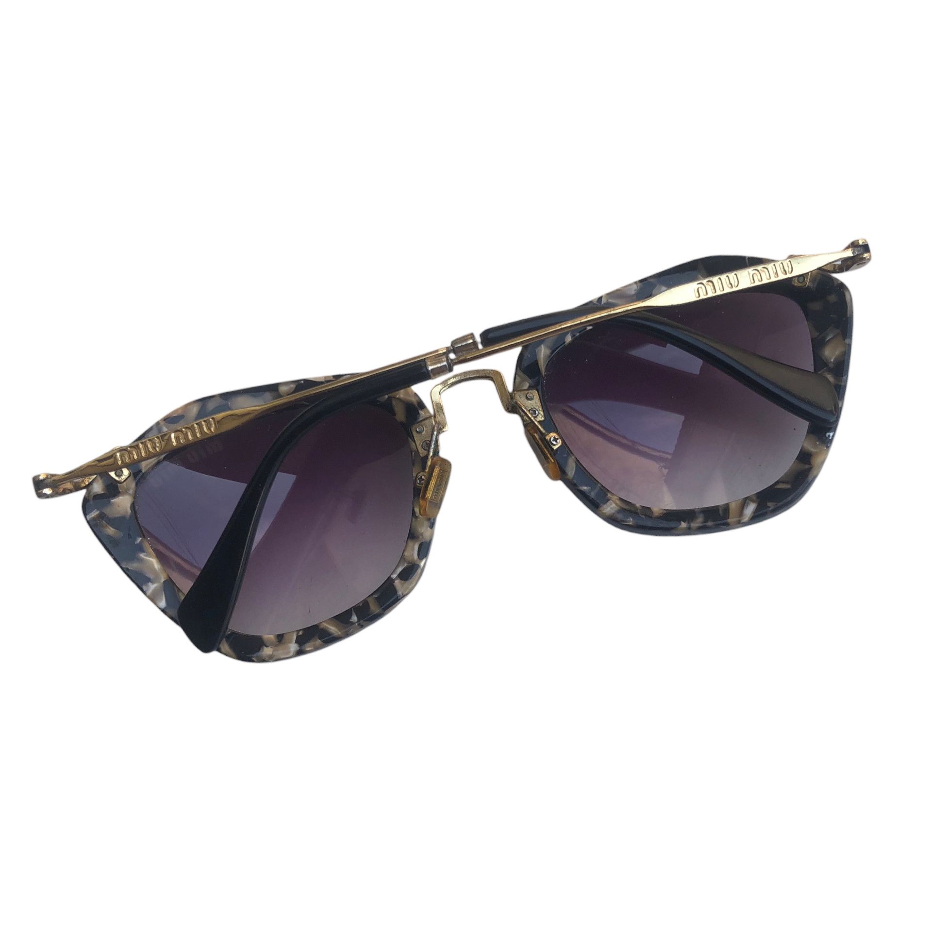 Miu Miu 💯Genuine MIU MIU SMU10NS Cat Eye Tiger Print Sunglasses Size ONE SIZE - 3 Thumbnail