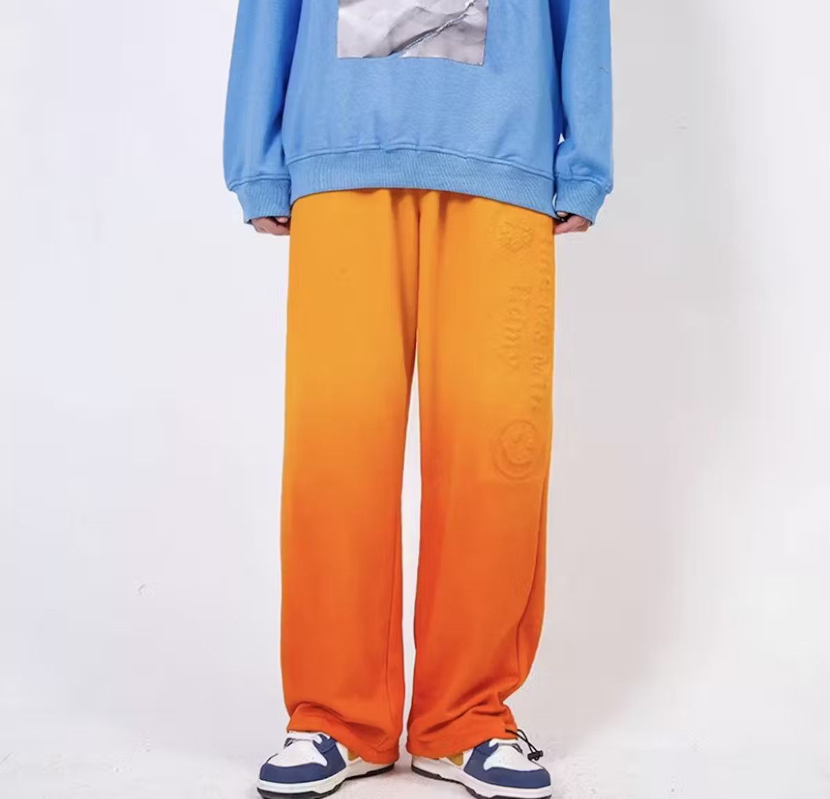 image of Vintage Gradient Joggers Streetwear in Orange, Men's (Size 32)