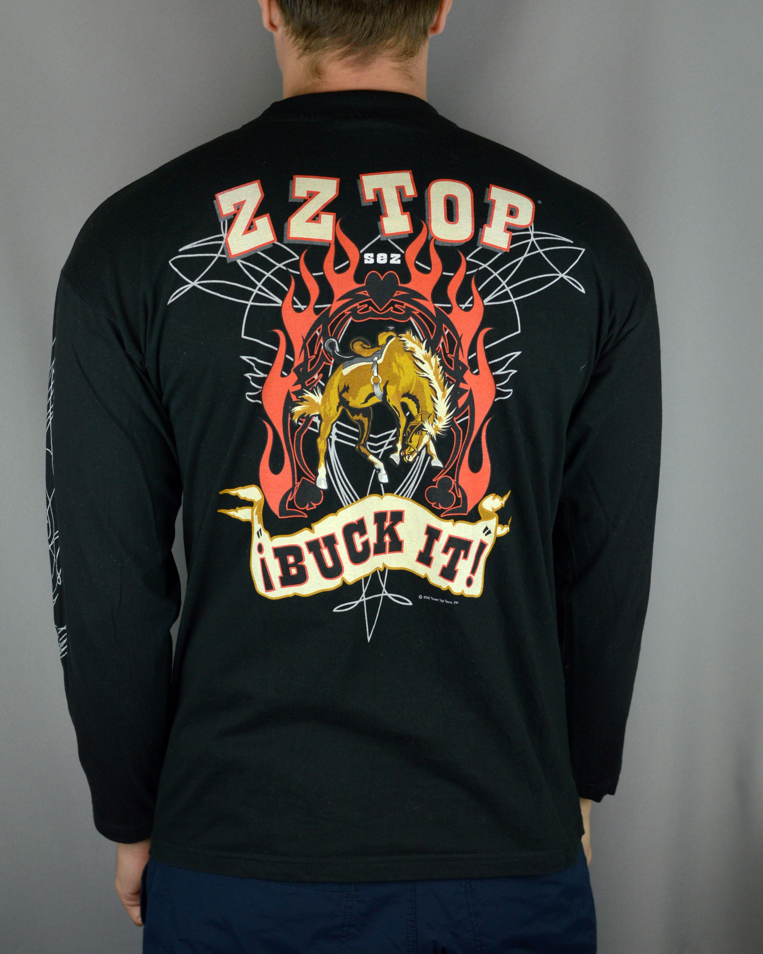 Vintage Vintage ZZ Top iBuck It 2002 long sleeve t shirt Size US XL / EU 56 / 4 - 2 Thumbnail
