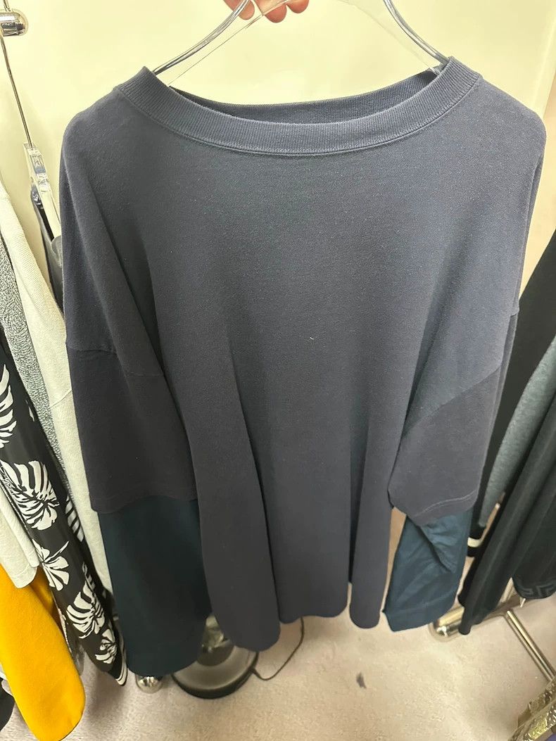 Balenciaga Balenciaga Fake Two-Piece Sweatshirt, Size S, Navy Blue Size US S / EU 44-46 / 1 - 1 Thumbnail