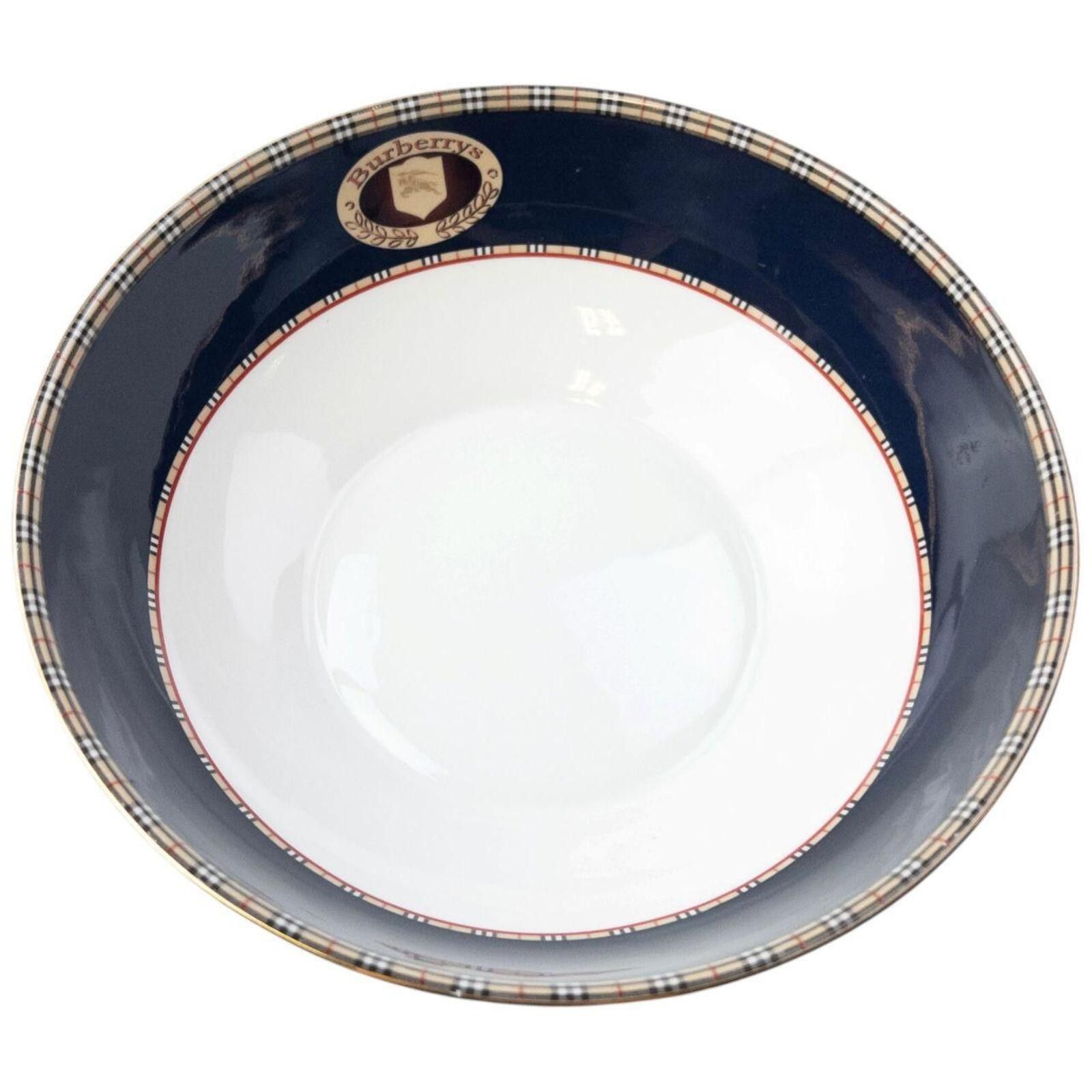 Burberry Vintage 90s Burberry Nova Check Fine Bone China Salad Bowl Size ONE SIZE - 3 Thumbnail