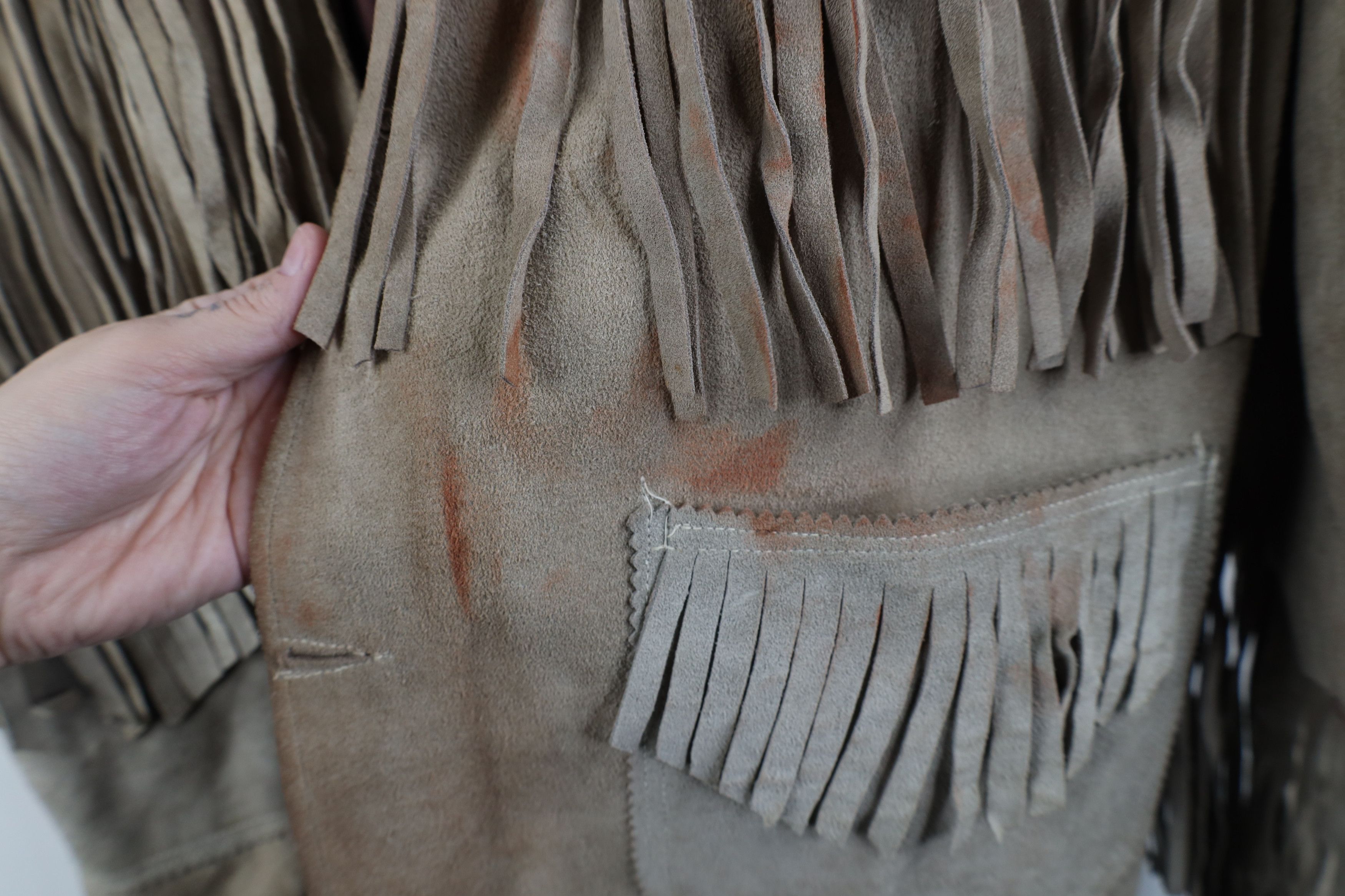 Vintage Vintage 60s 70s Streetwear Western Suede Leather Jacket Size US L / EU 52-54 / 3 - 5 Thumbnail