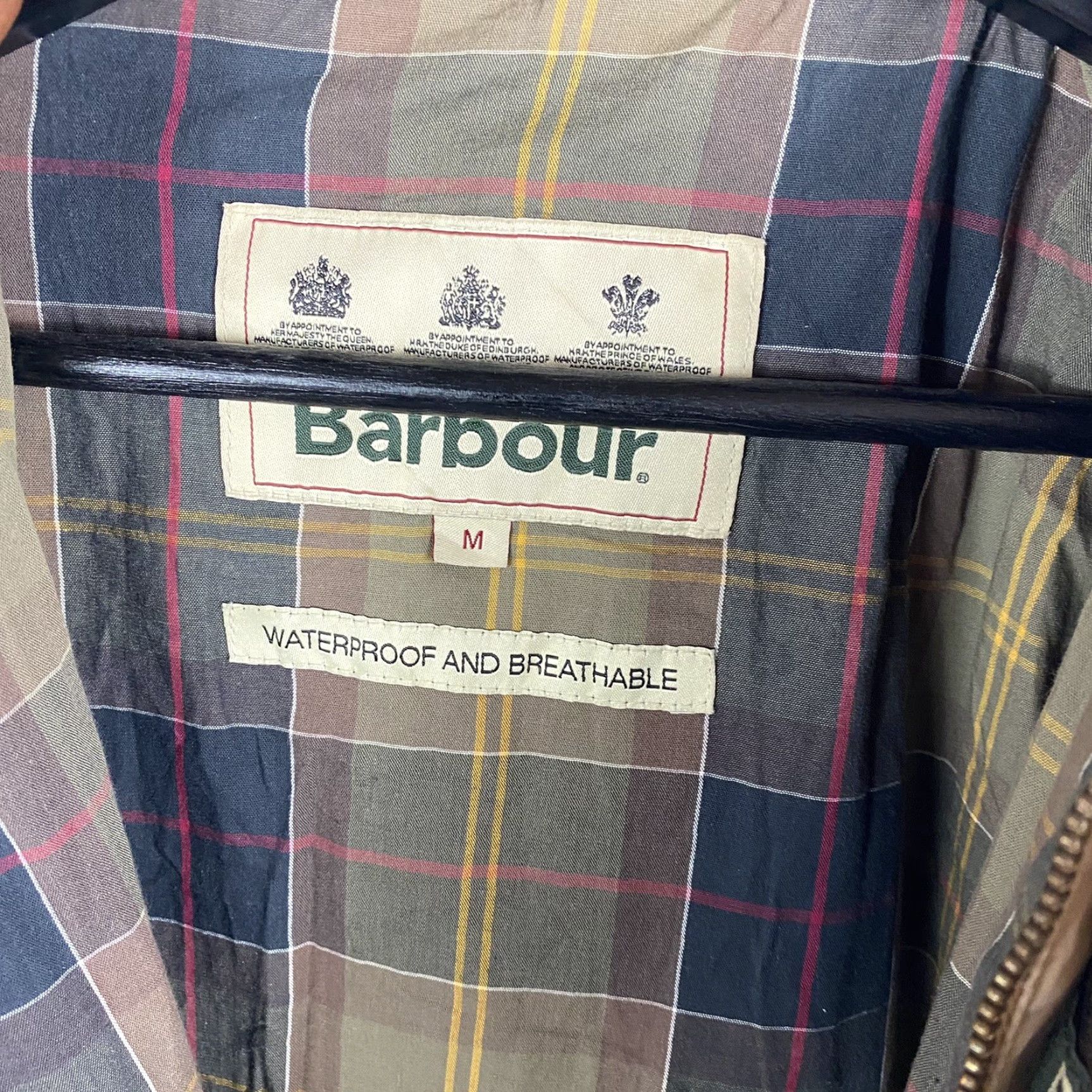 Barbour VINTAGE Barbour Jacket Mens Jacket M Beig e Nylon Lining Leather Trim Windbreaker Beige Size US M / EU 48-50 / 2 - 6 Thumbnail