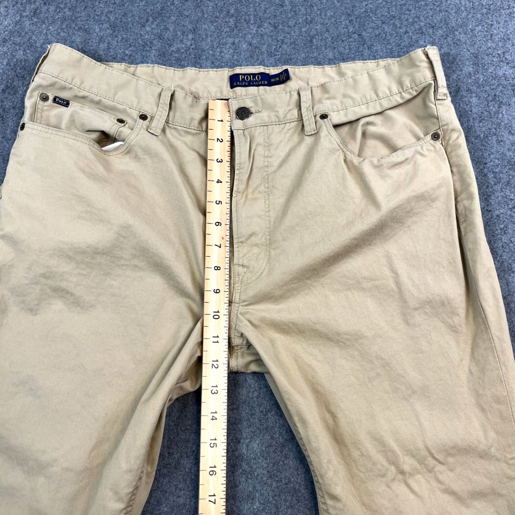 Polo Ralph Lauren Polo Ralph Lauren Mens Chino Trousers Pants Slim Fit 38 Beige Stretch 5-Pocket Design Logo Preppy, Trousers, Regular Size 38 Mens Size US M / EU 48-50 / 2 - 5 Thumbnail