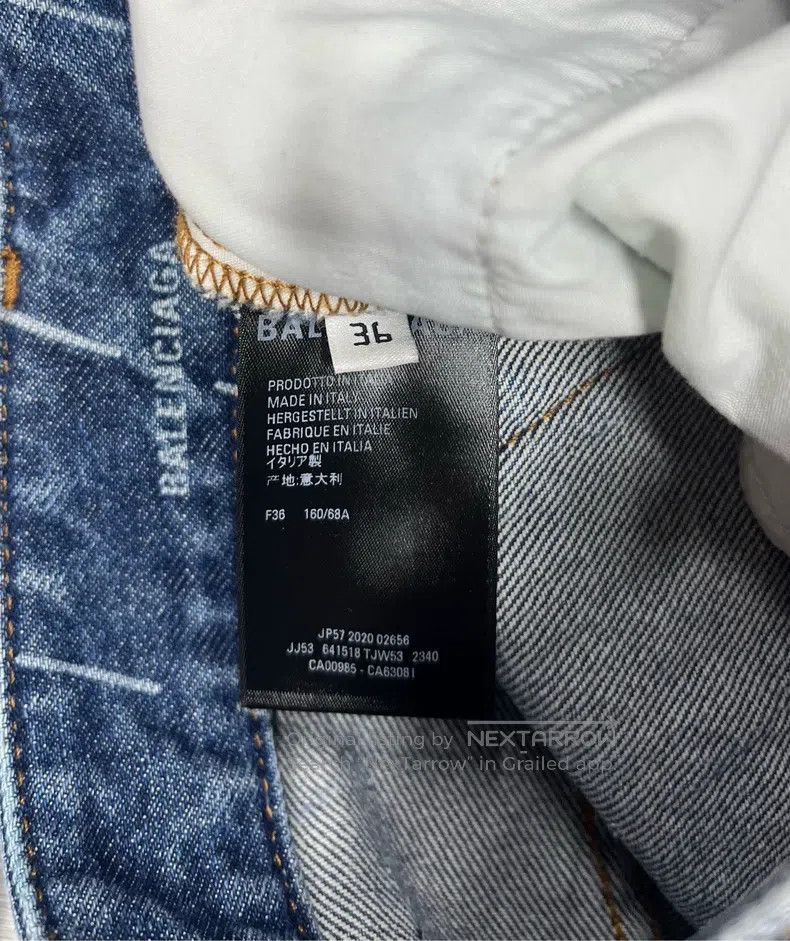 Balenciaga Balenciaga Blue washed distressed short skirt with full pr Size 35" - 4 Thumbnail