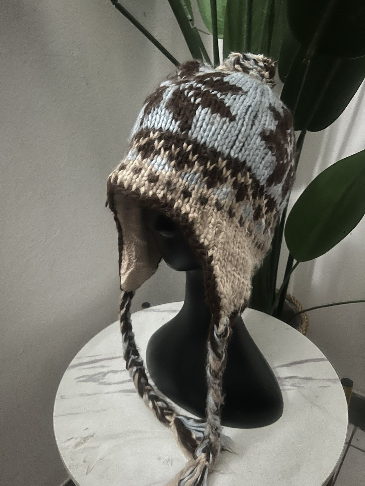 Japanese Brand × Vintage NAVAJO EAR FLAT BEANIE HAT Size ONE SIZE - 4 Thumbnail